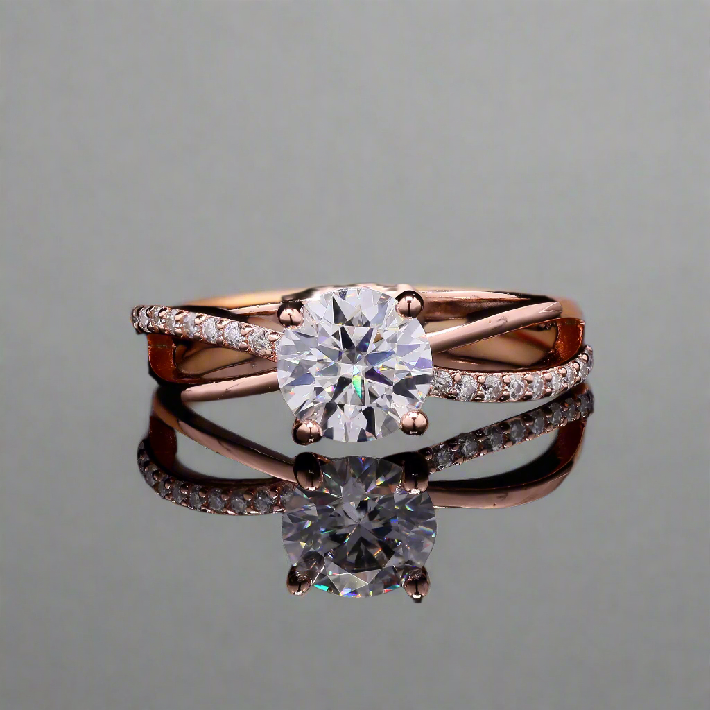 Galaxy Rose Gold Solitaire Ring