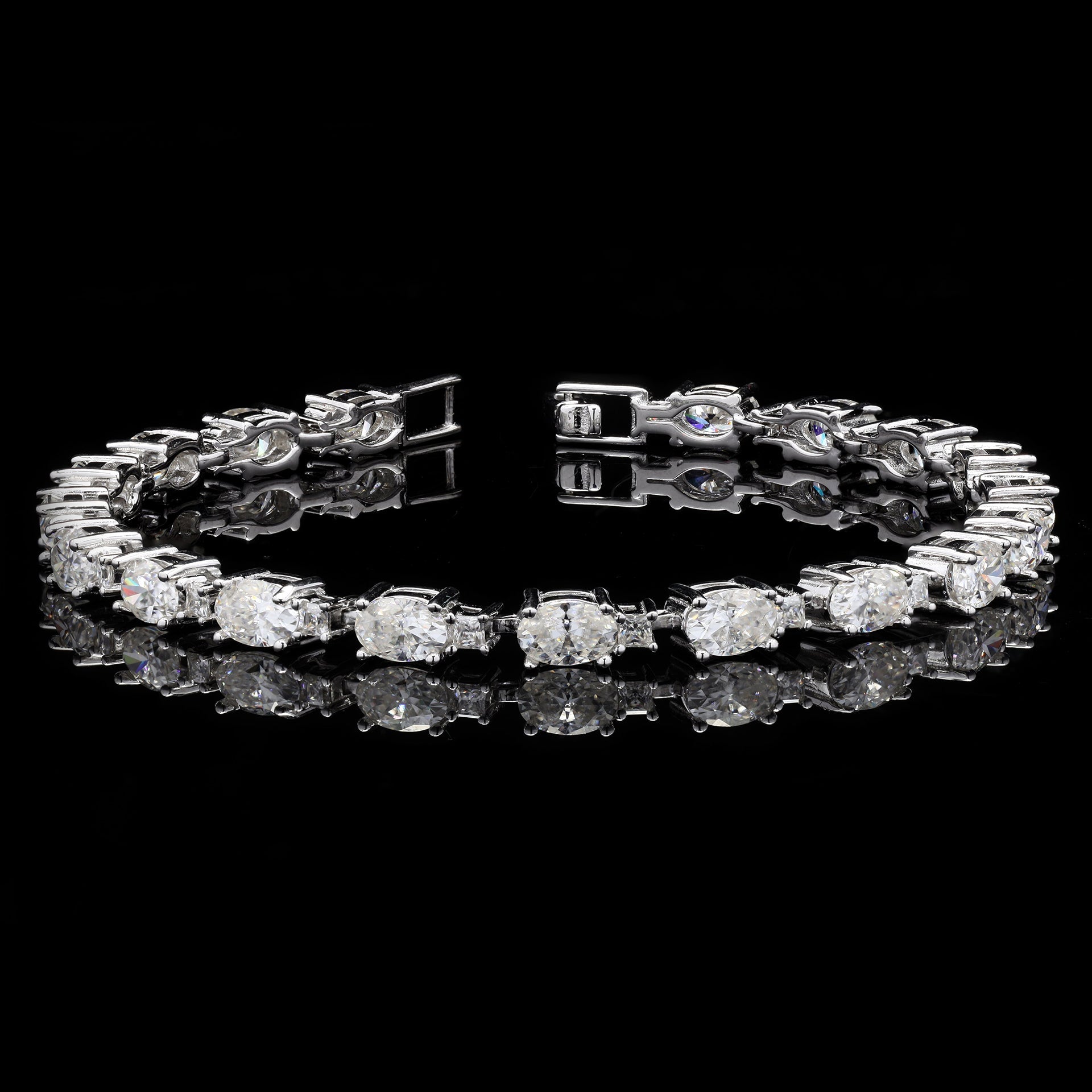 Tennis Moissanite Bracelet in 925 Silver, perfect for office wear