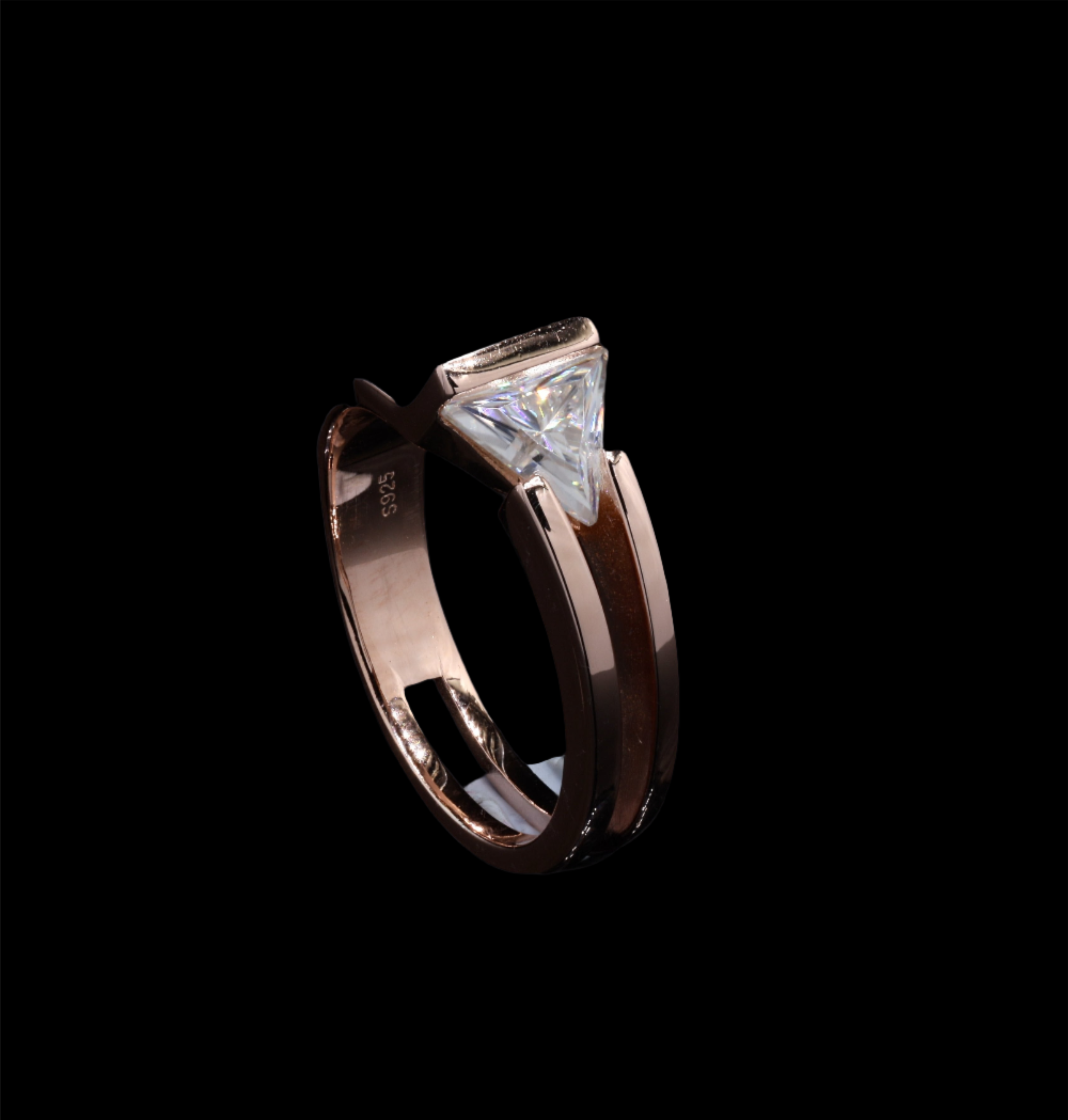Comfort-Fit Moissanite Ring in Silver for him