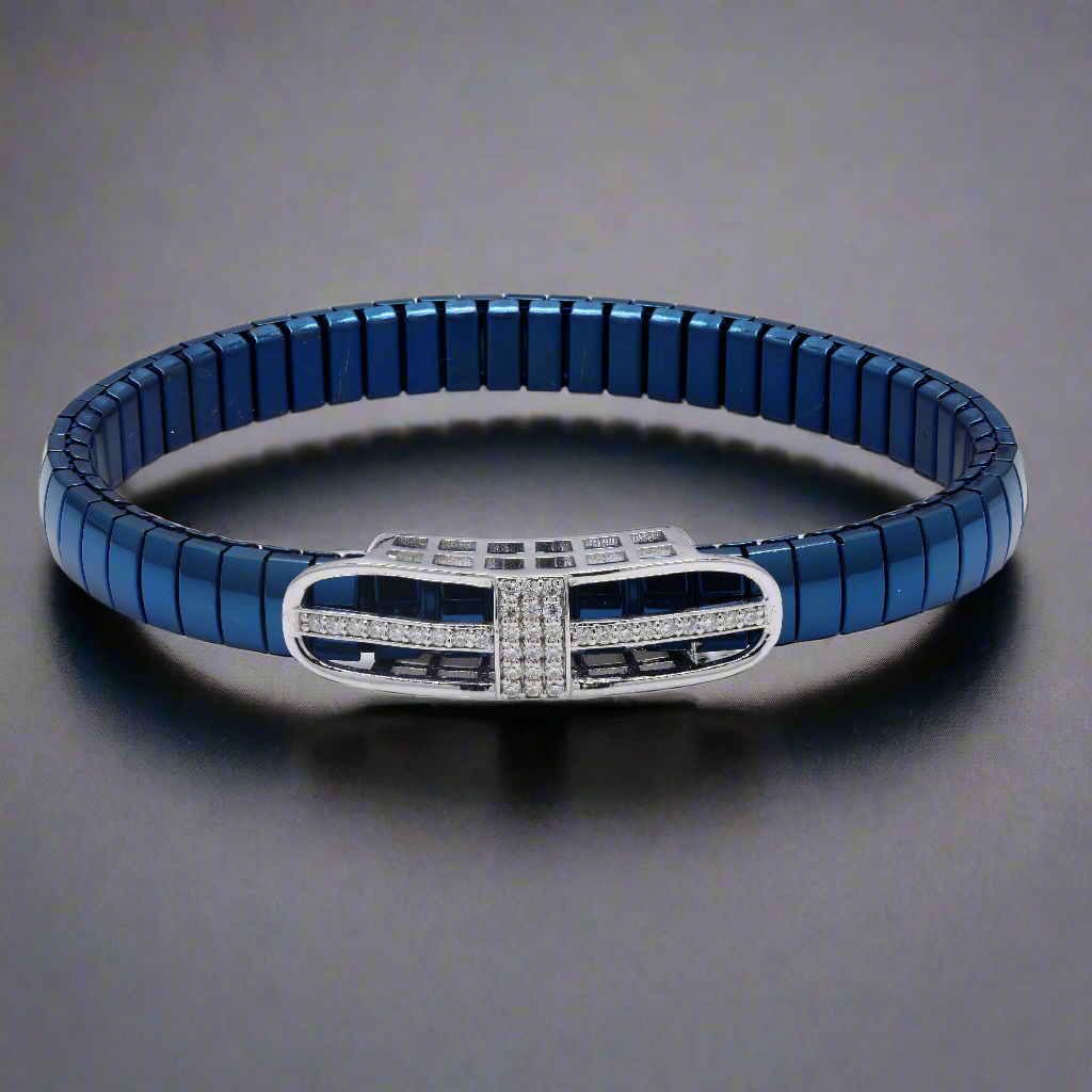 Sterling Silver Moissanite bracelet for him