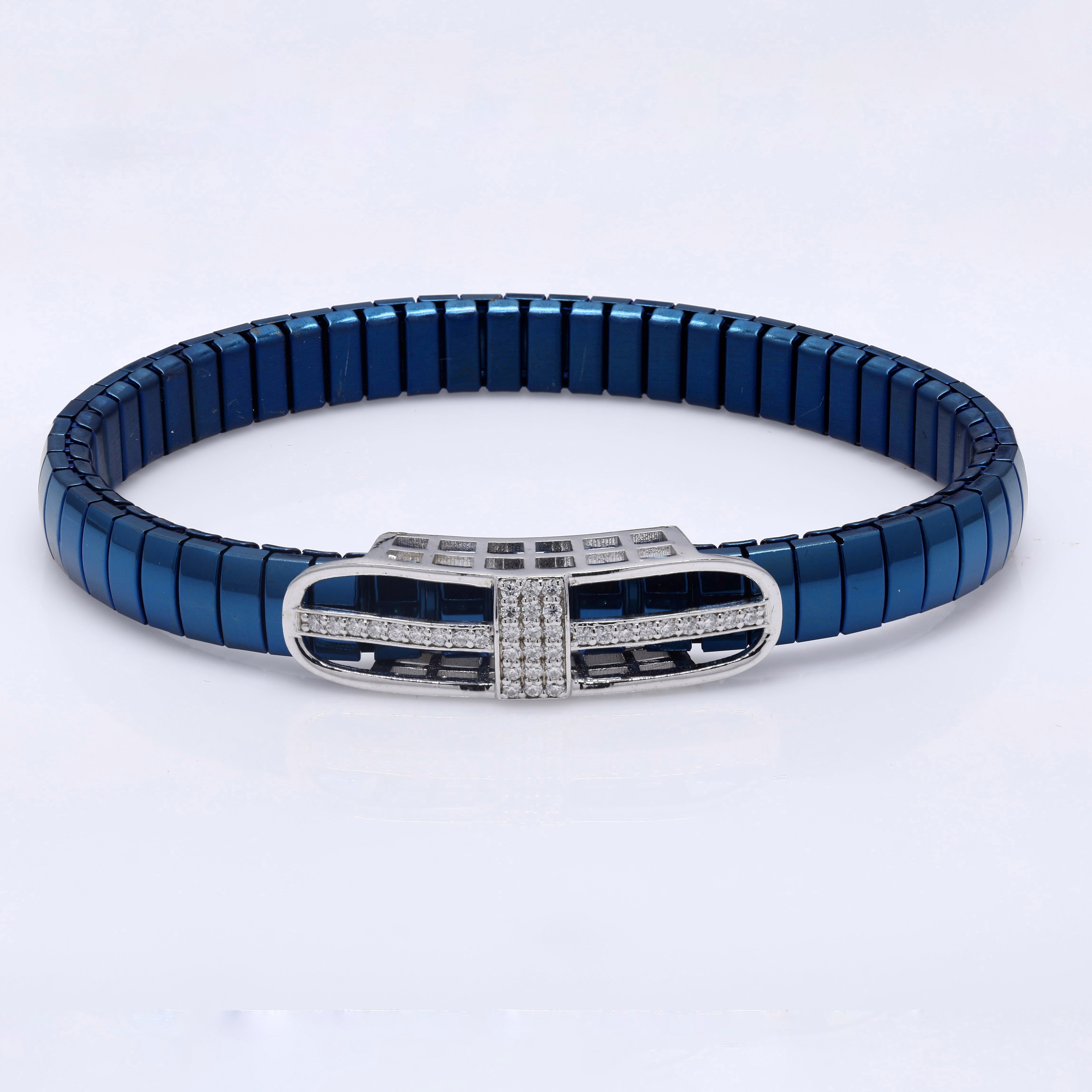 Sterling Silver Moissanite bracelet for him