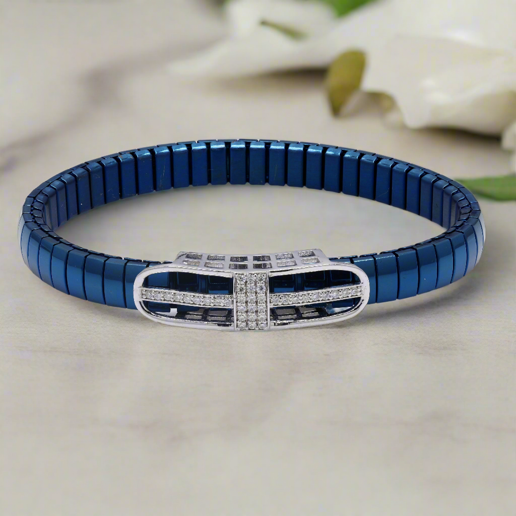 Sterling Silver Moissanite bracelet for him