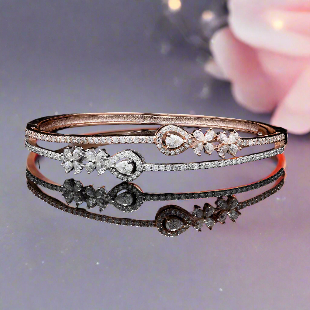 Rose Gold-Plated Moissanite Bracelet