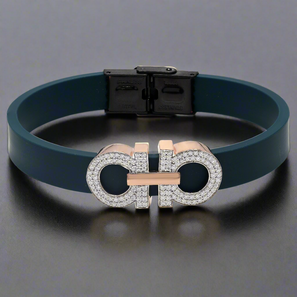 925 Silver Ferragamo Gancini bracelet for him