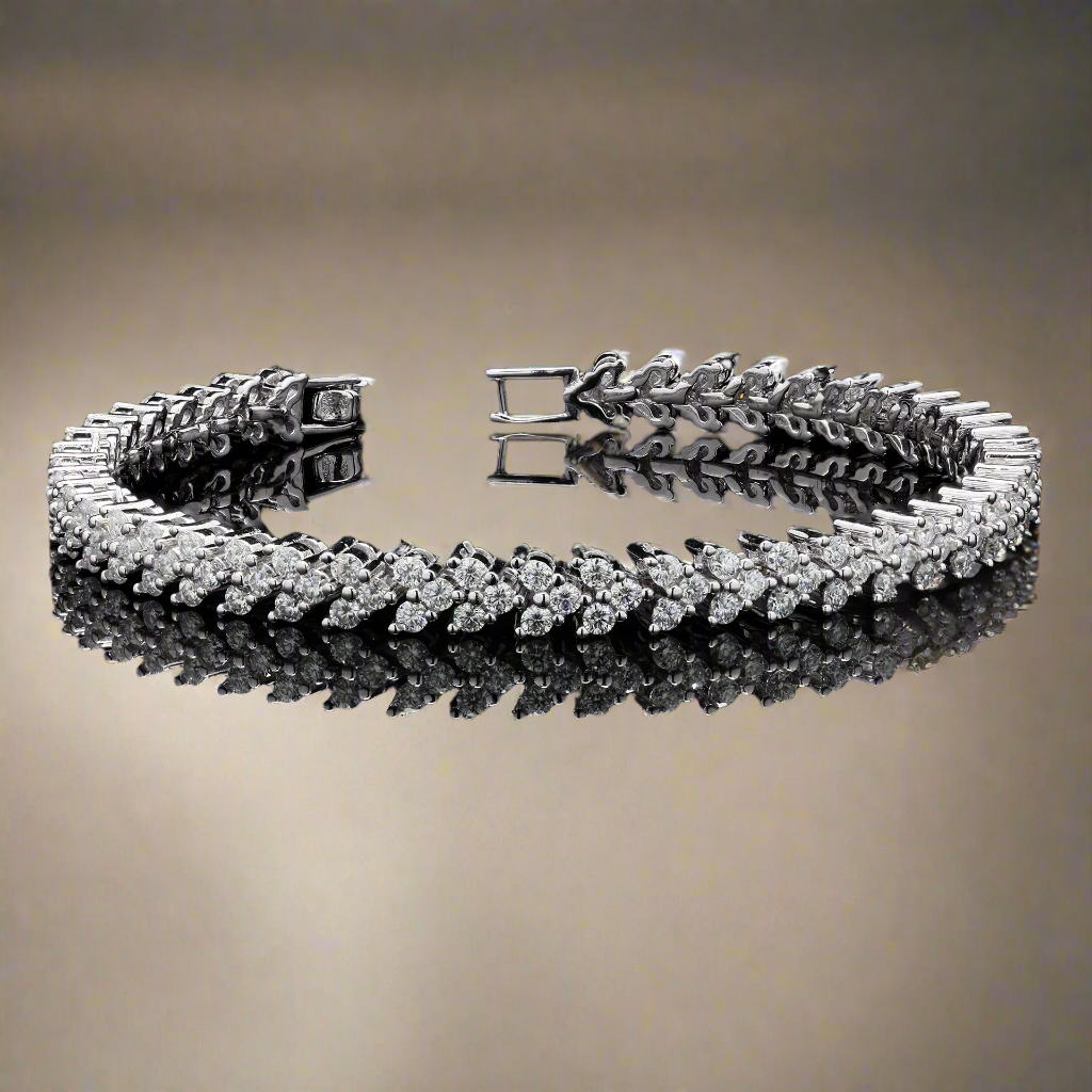 Illusion Tennis Moissanite Bracelet