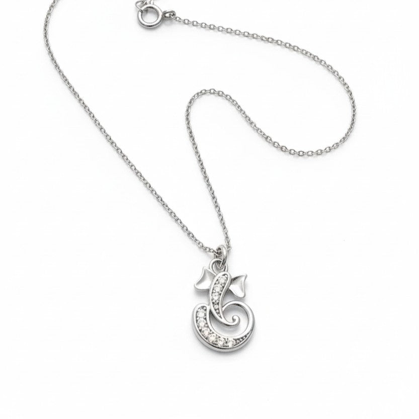 Ganesh ji Vighnaharta Pendant in 925 Silver with Moissanite