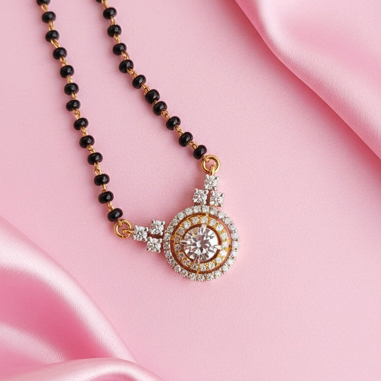 Modern Viva Moissanite Mangalsutra in 925 Silver with Rhodium Plating | The Modern Bride’s Daily Essential