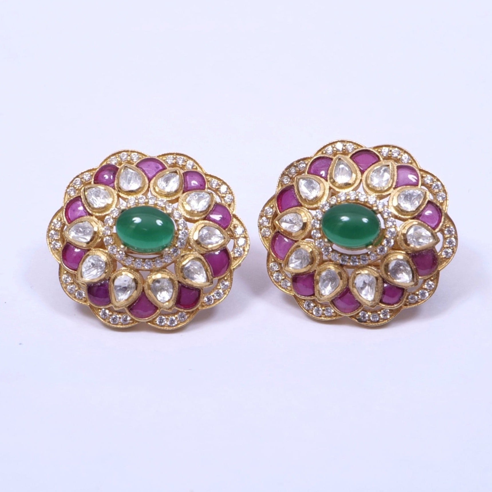 Green and Red studs Earrings