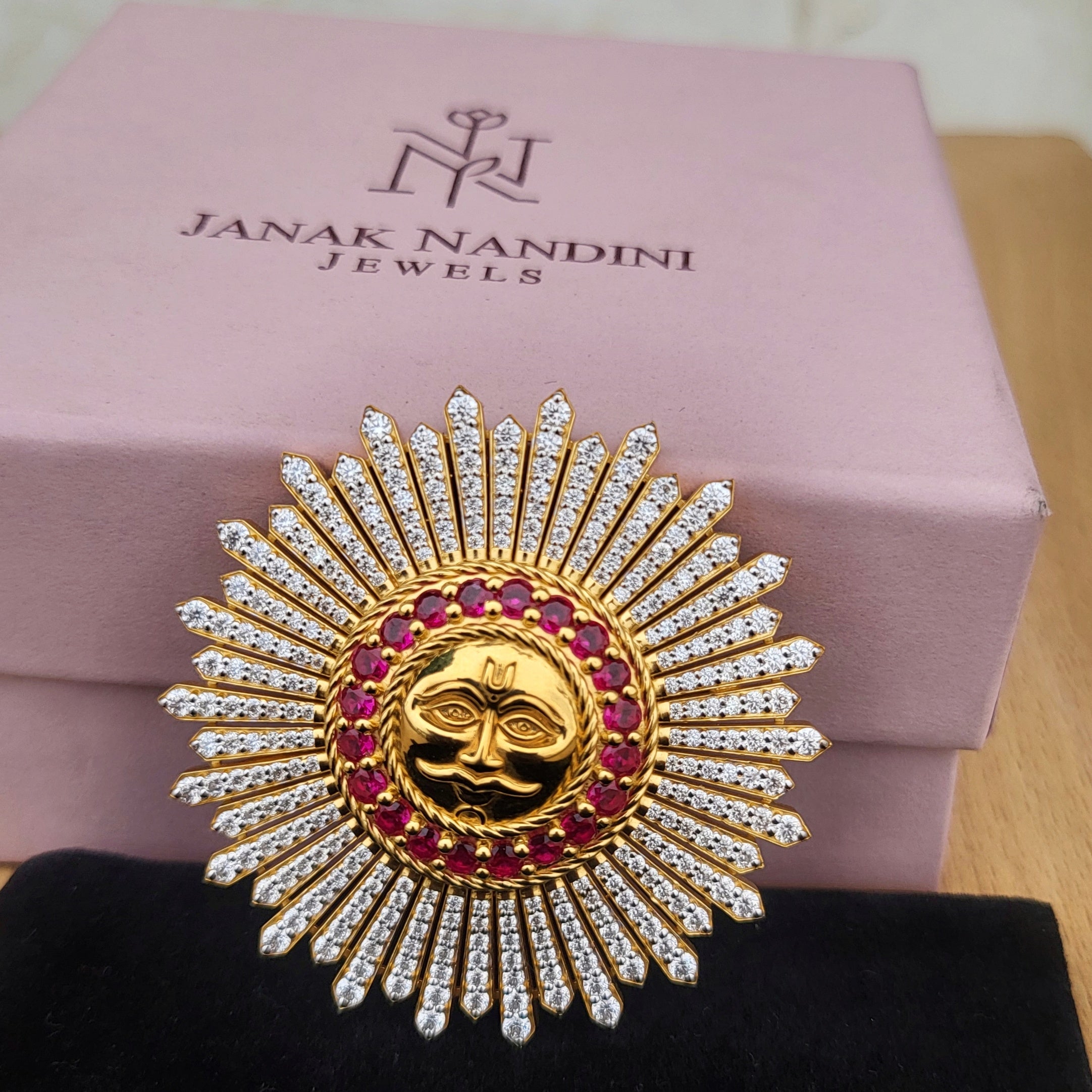Heritage Sun Moissanite Brooch Inspired by Padmanabh Singh — Jaipur Royal Edit