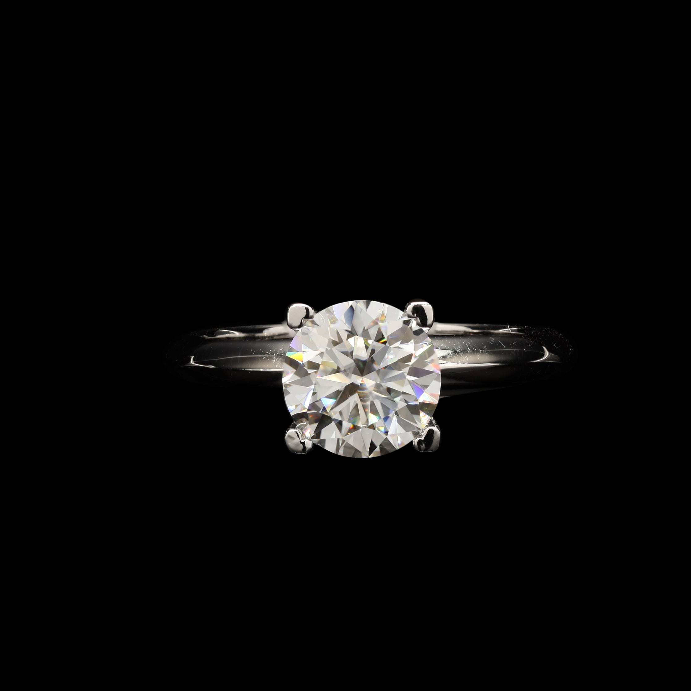 Solitaire Royal Love Silver Ring with Moissanite and Sterling Silver