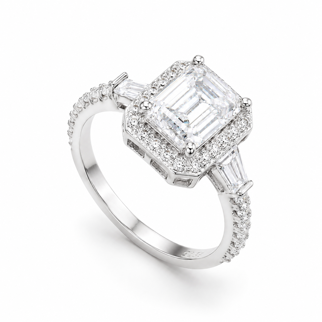 Starlight Glow Silver Moissanite Ring in Moissanite| 925 silver