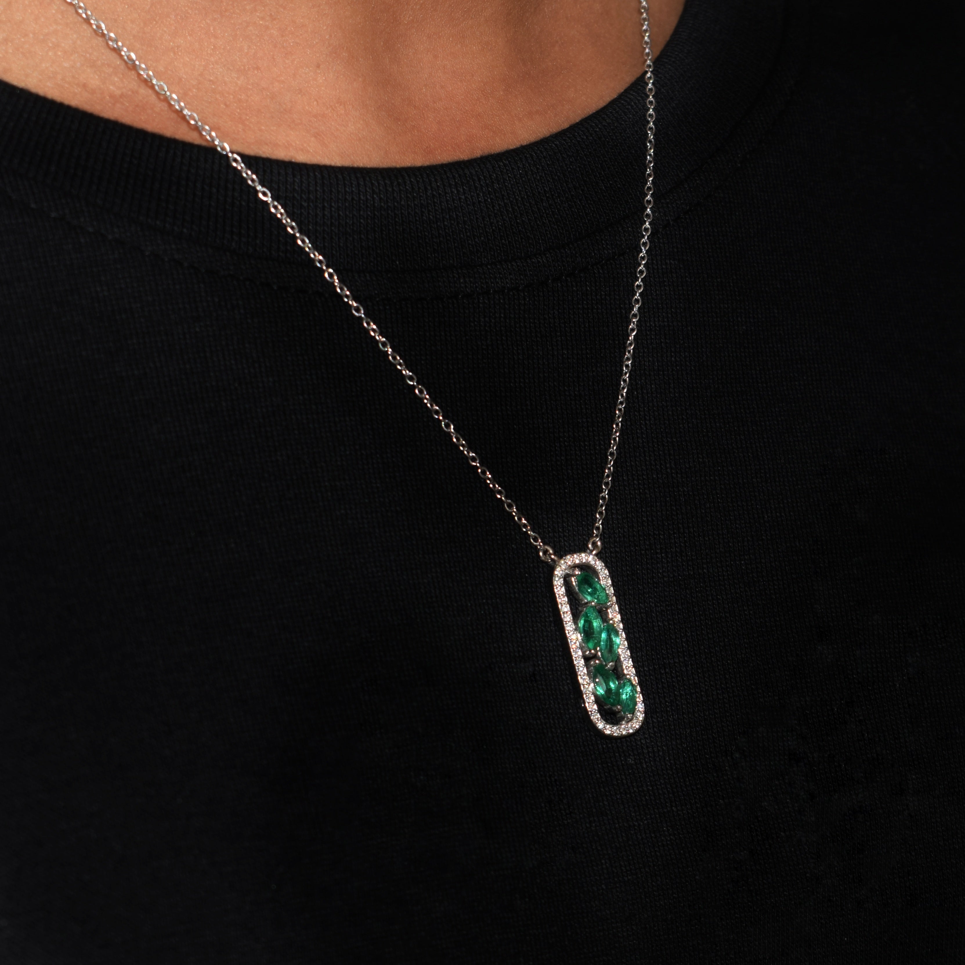 Moissanite Diamond Pendant for Men in Sterling Silver