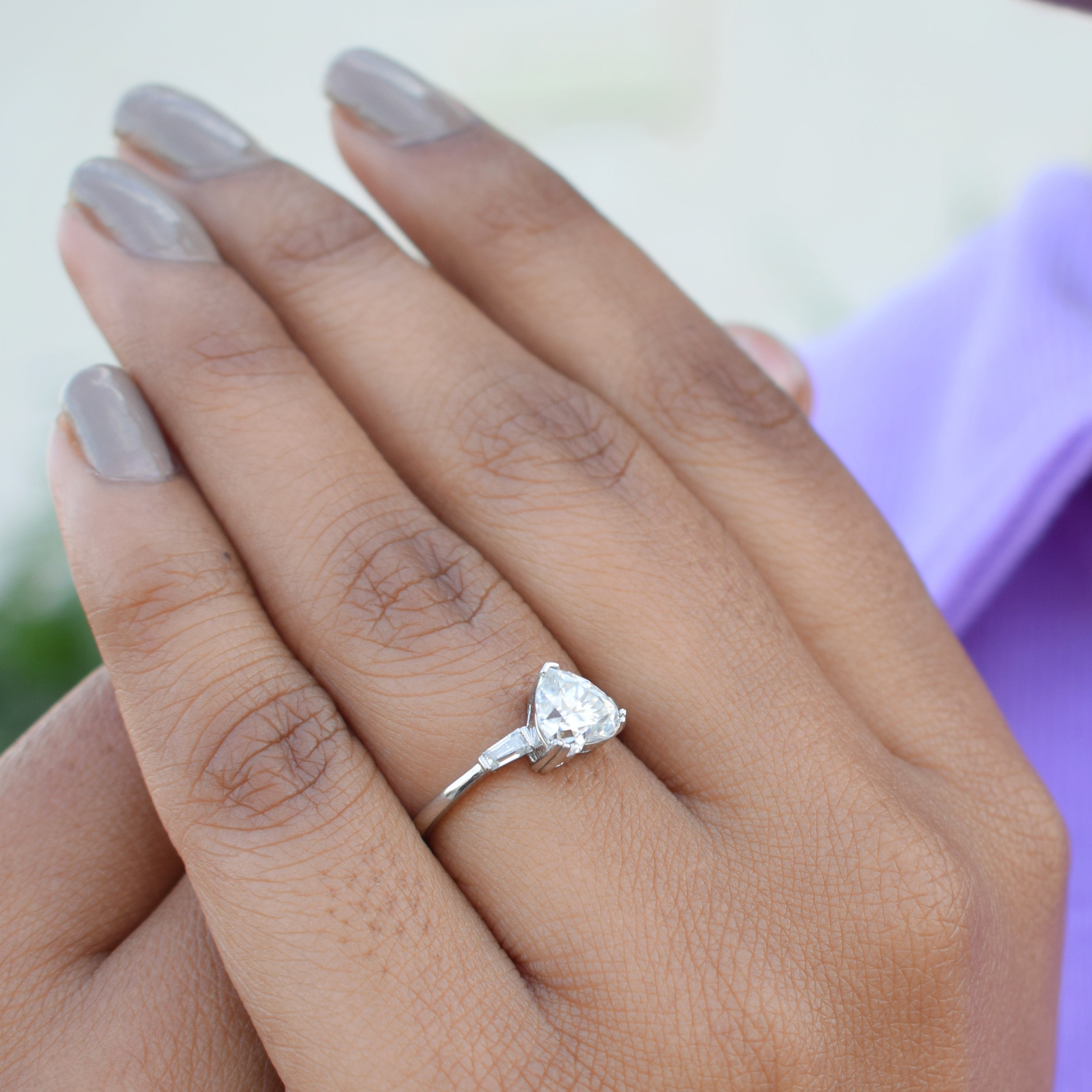 Heart shape Moissanite Ring