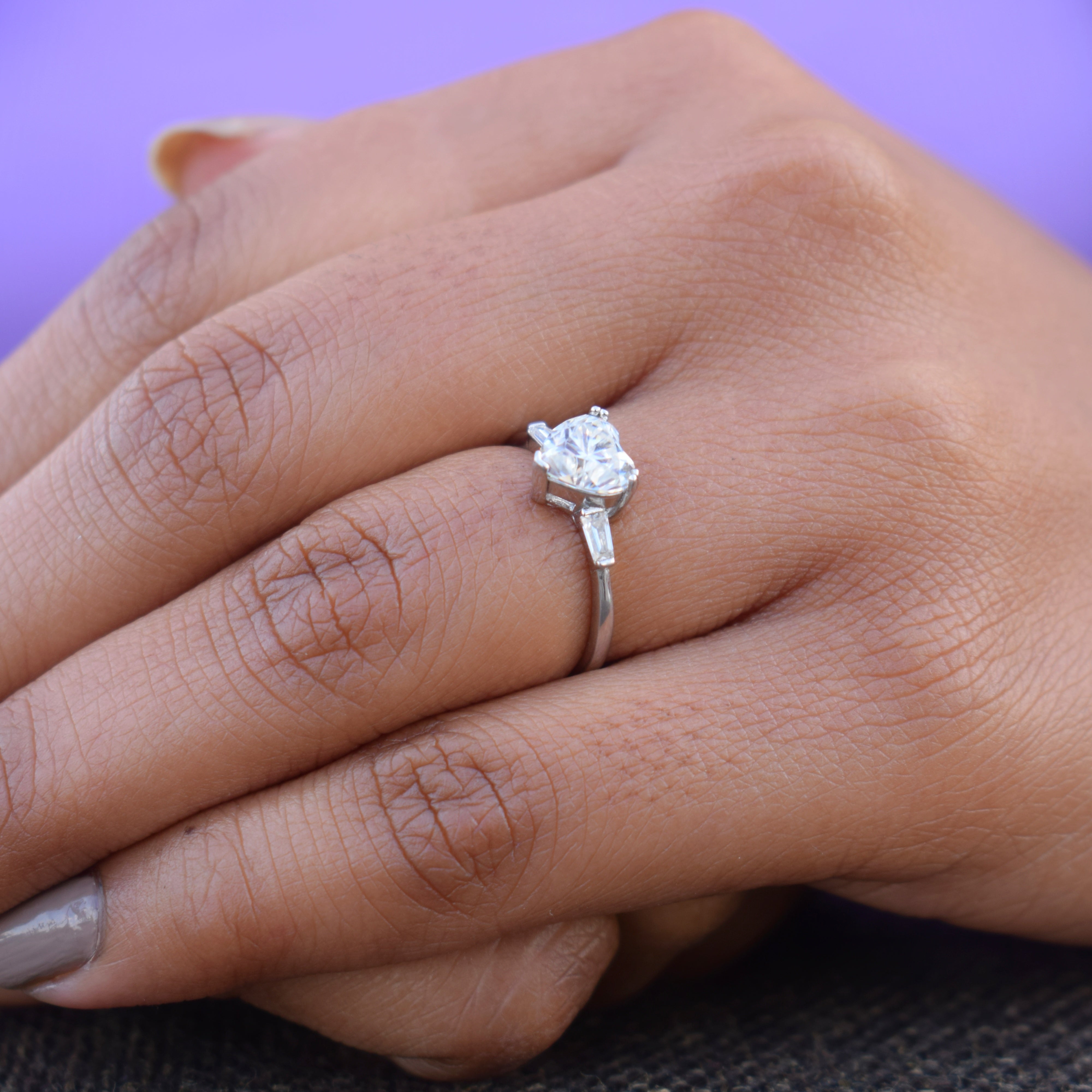 Heart shape Moissanite Ring
