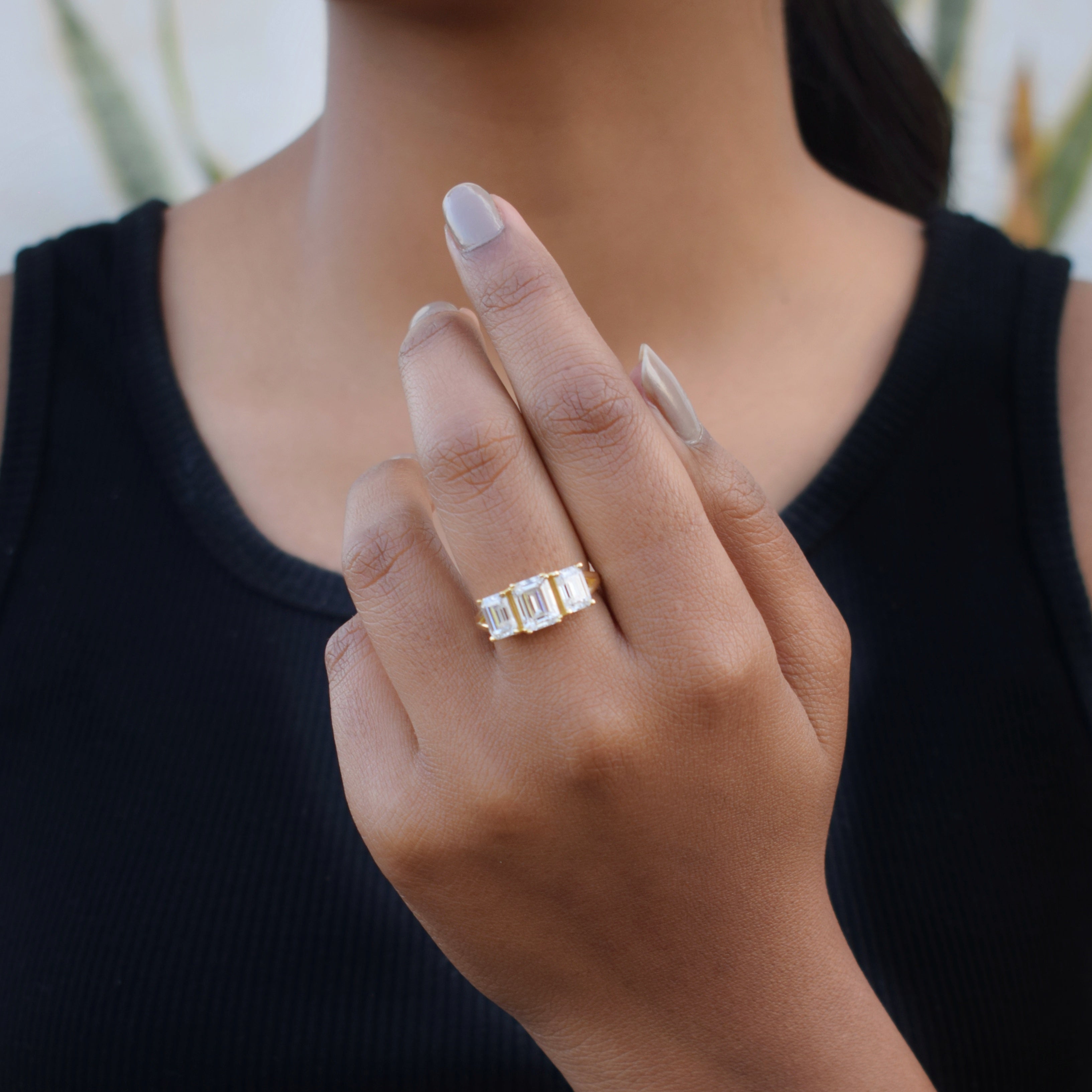 Deepika Padukone inspired Wedding Ring in Moissanite