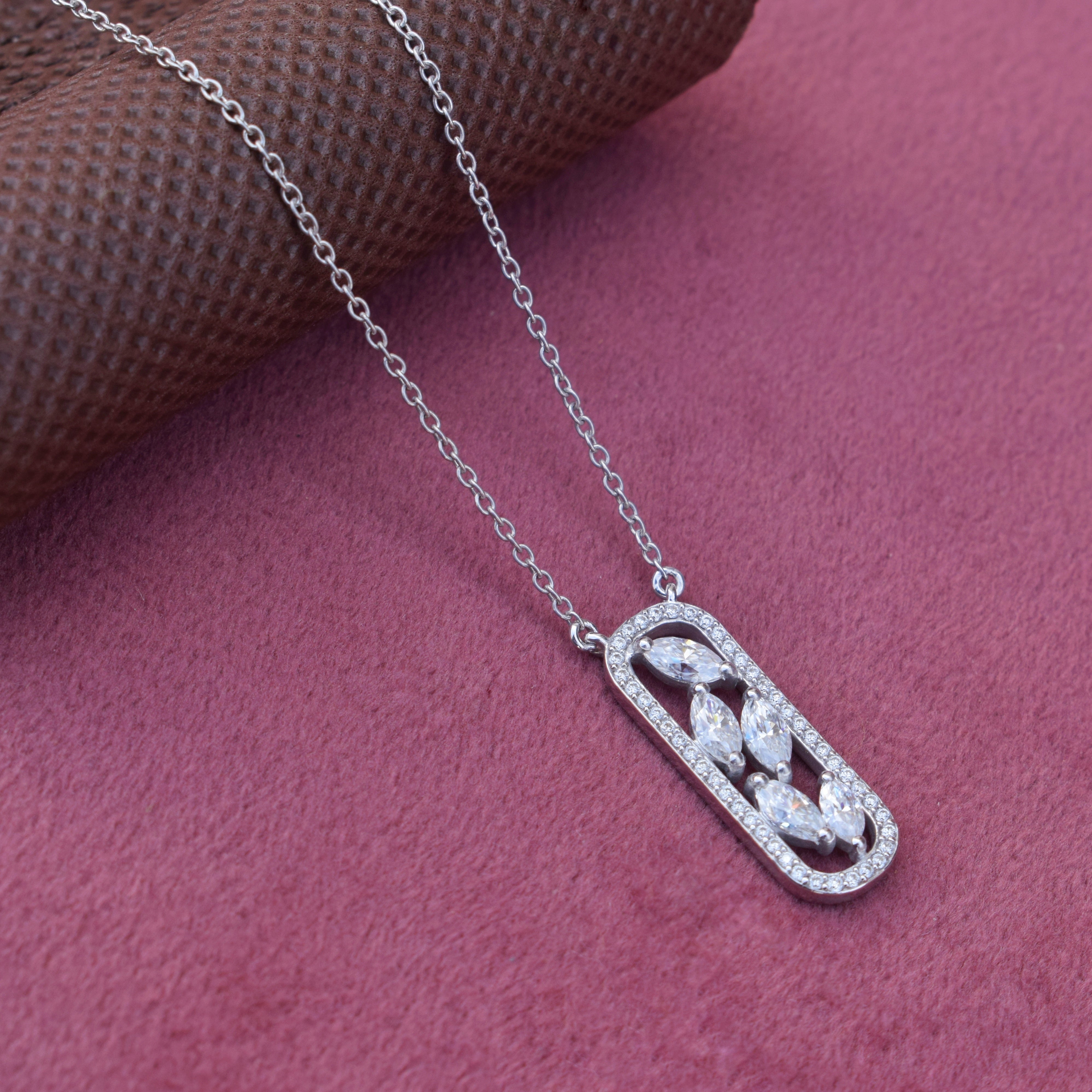 Moissanite Diamond Pendant for Men in Sterling Silver
