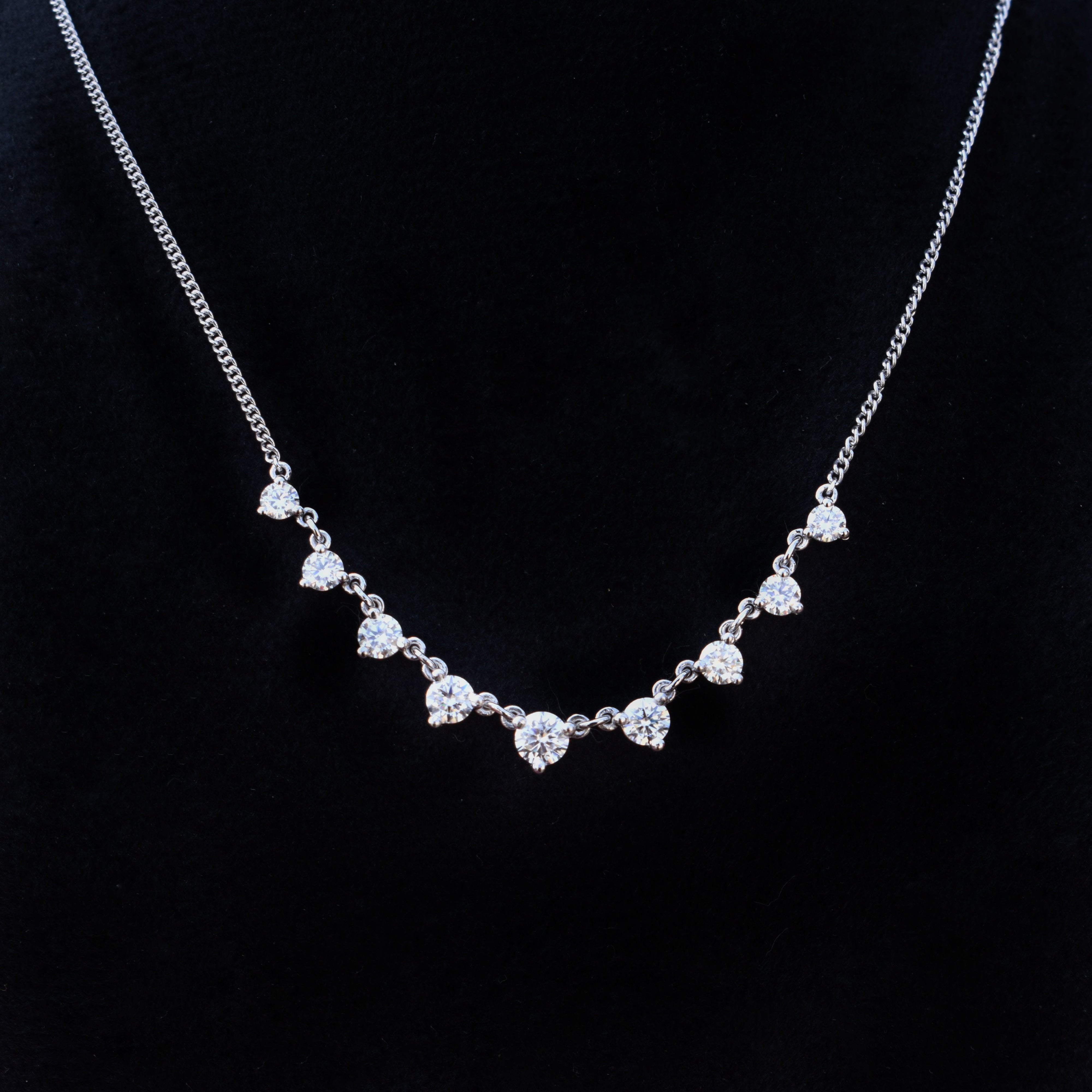 Sterling silver Moissanite Chain Pendant