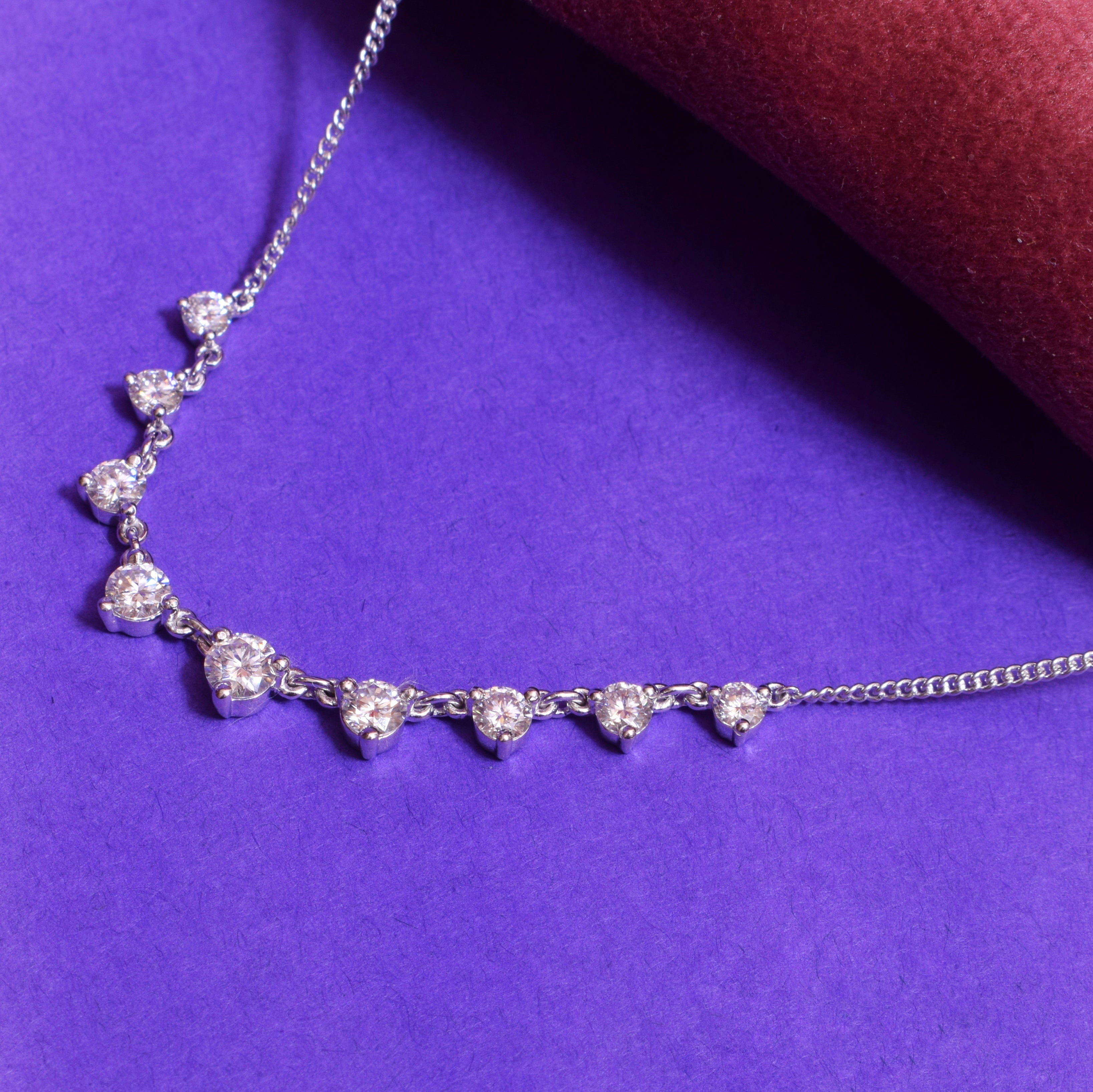 Sterling silver Moissanite Chain Pendant
