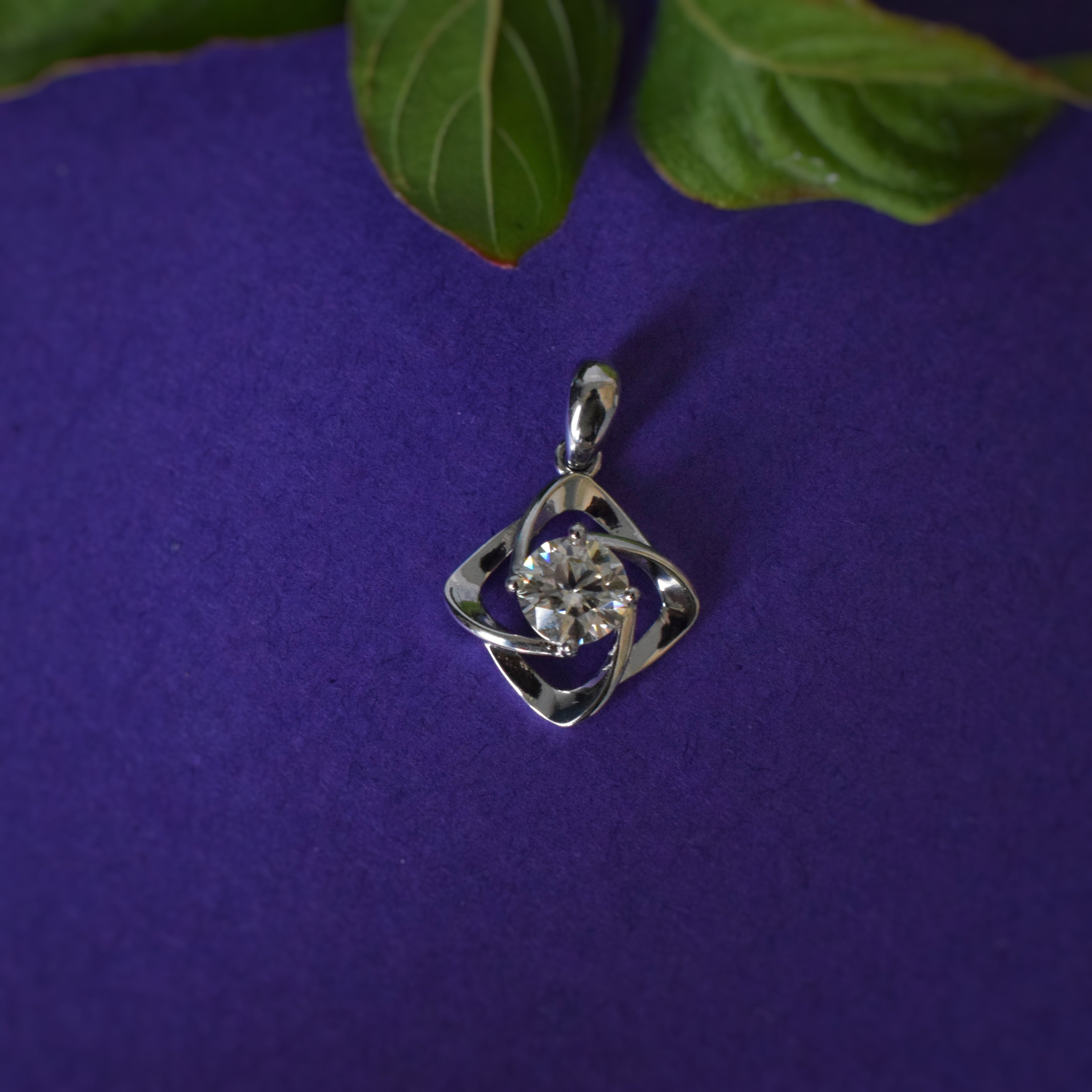 Eternal Bloom Moissanite Pendant in Silver