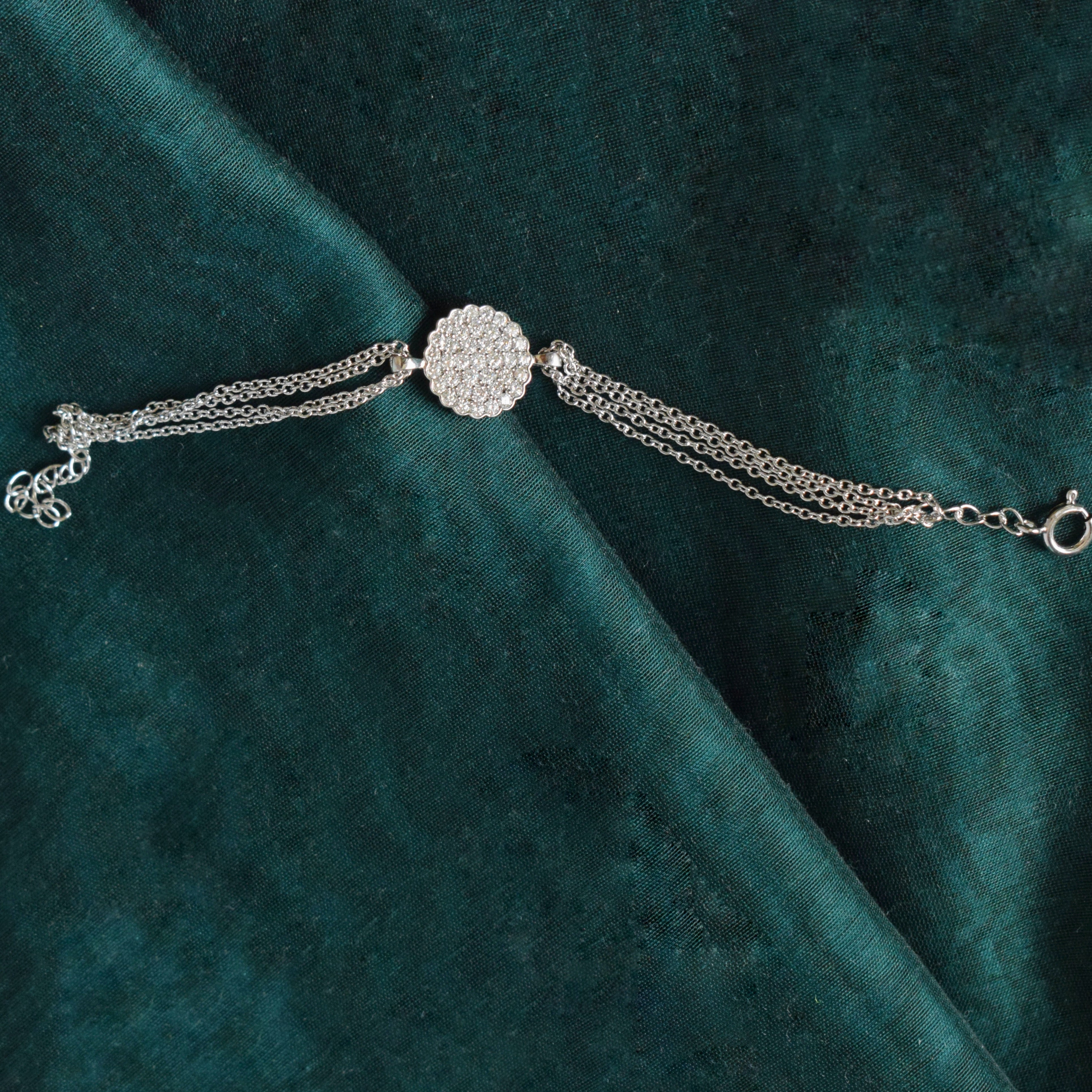 Minimal 925 Silver Moissanite Bracelet, perfect for Date