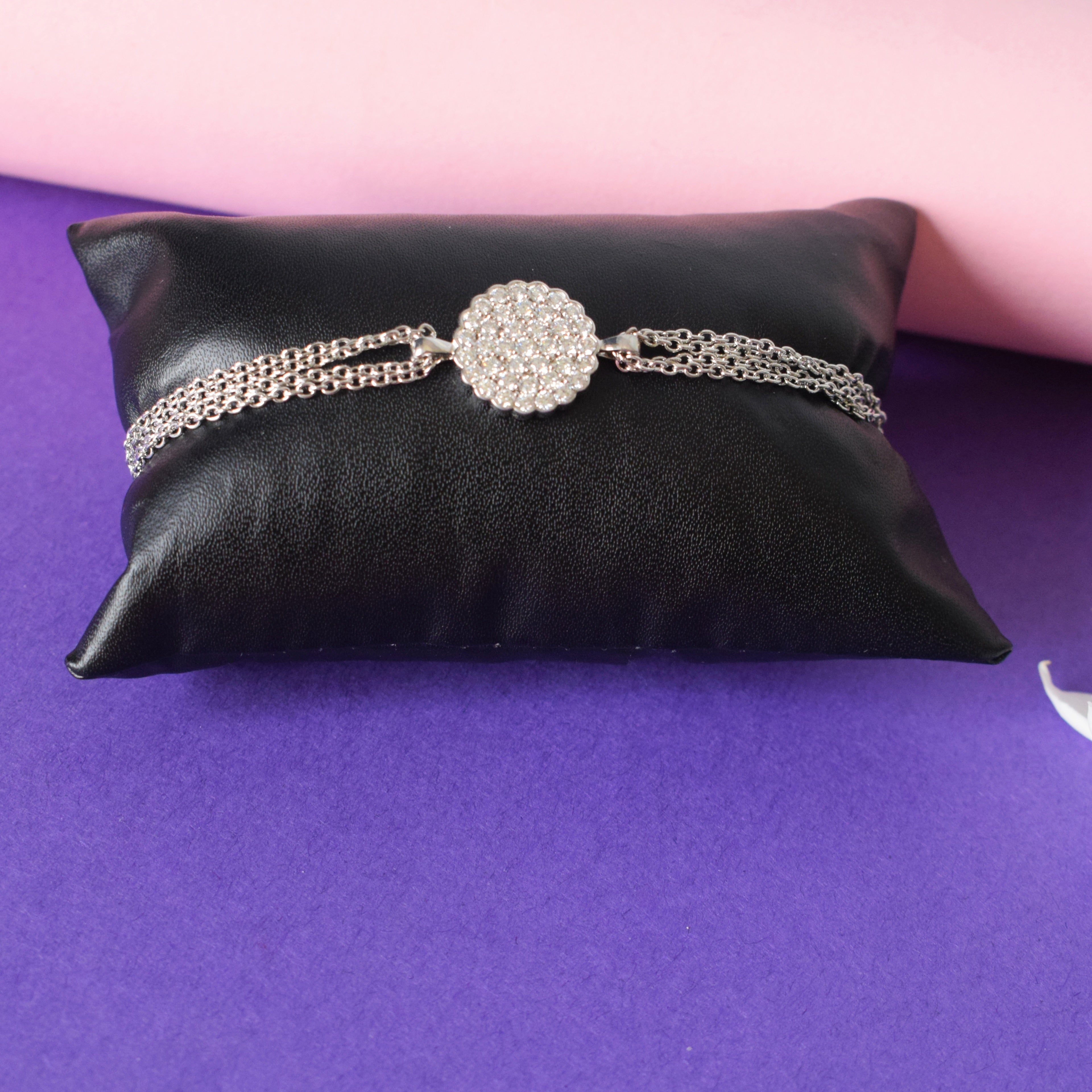 Minimal 925 Silver Moissanite Bracelet, perfect for Date