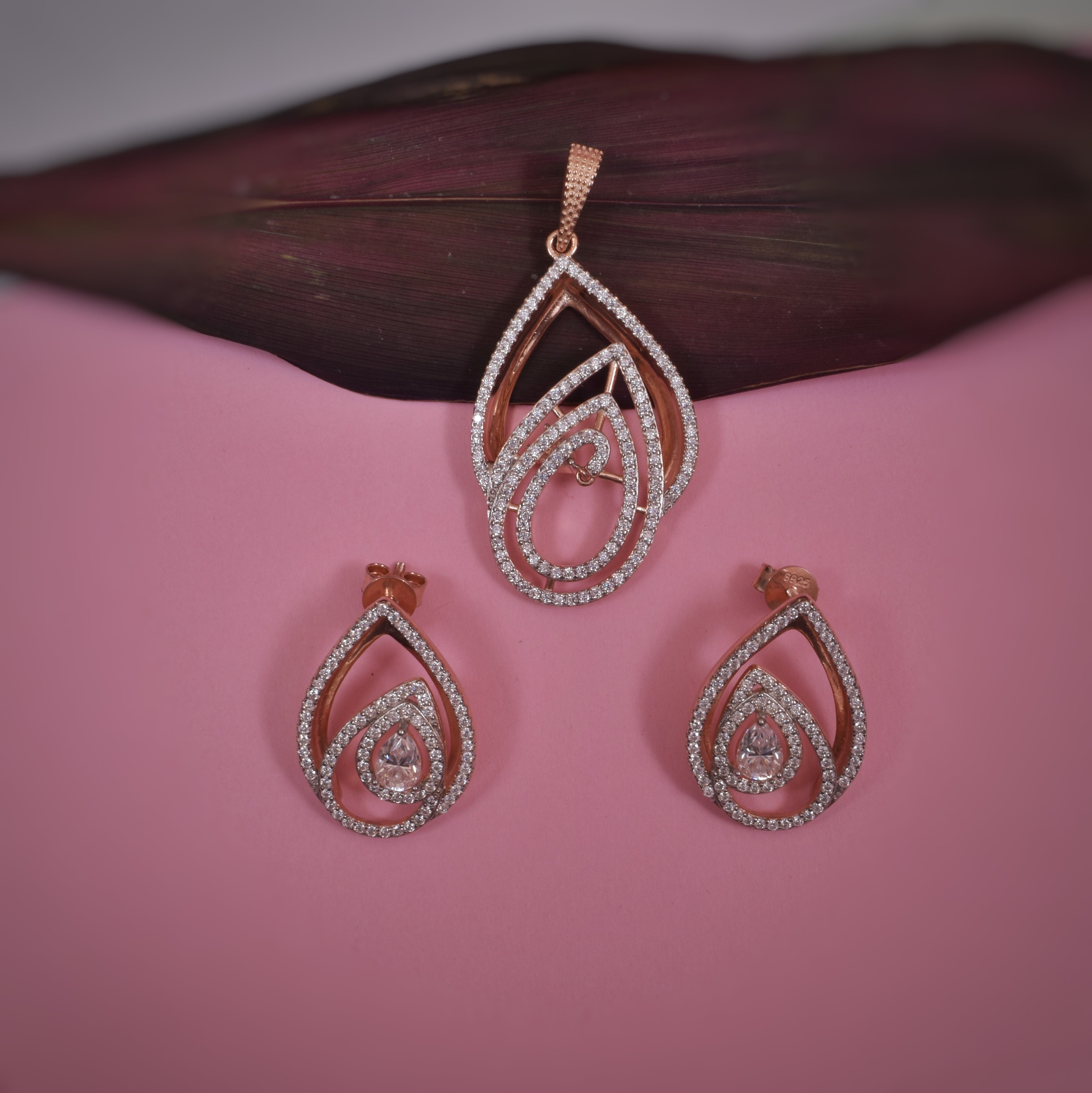 925 Silver Moissanite Solitaire Pendant Set for Brides & Festive Wear