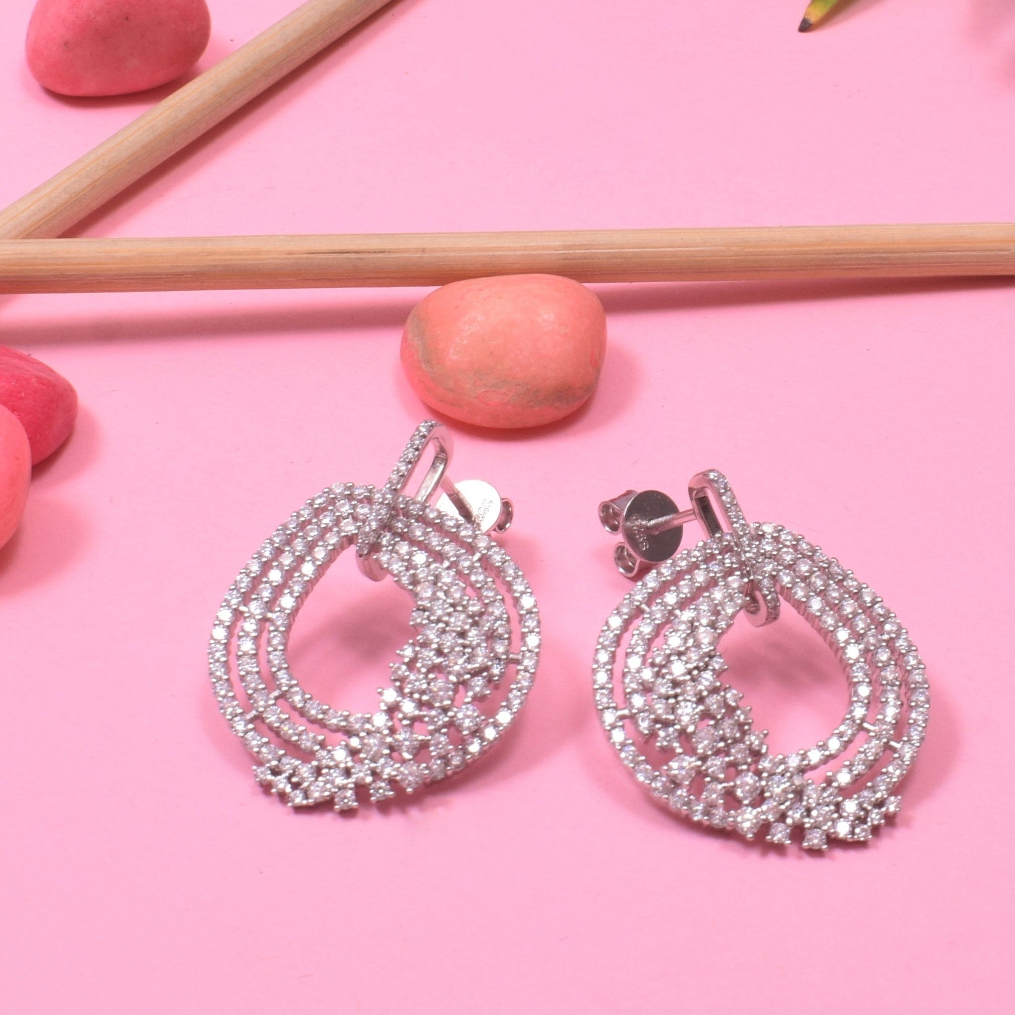 Diamond Brilliance Swirl Earrings