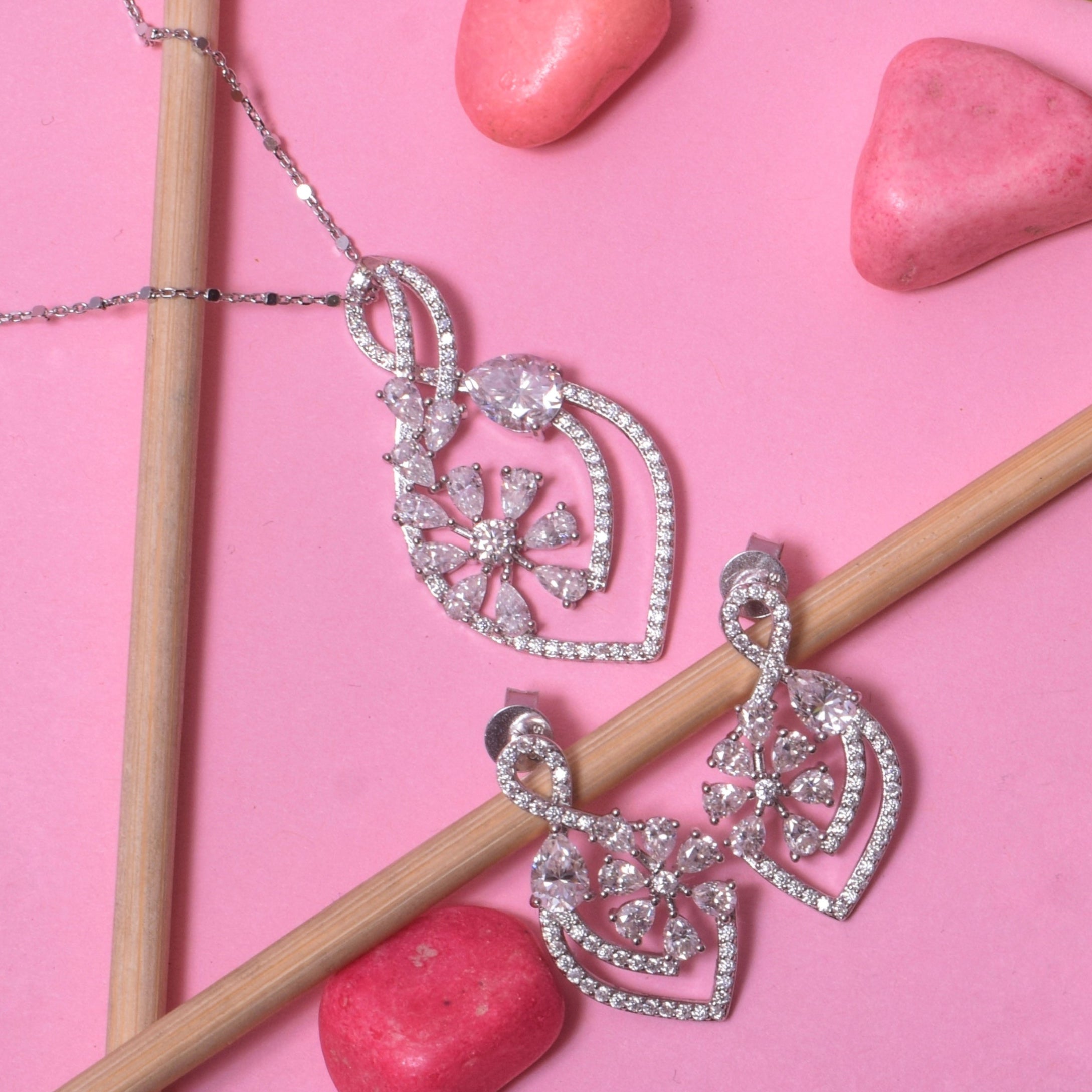 Elegant Moissanite Halo Pendant Set in 925 Silver for Brides