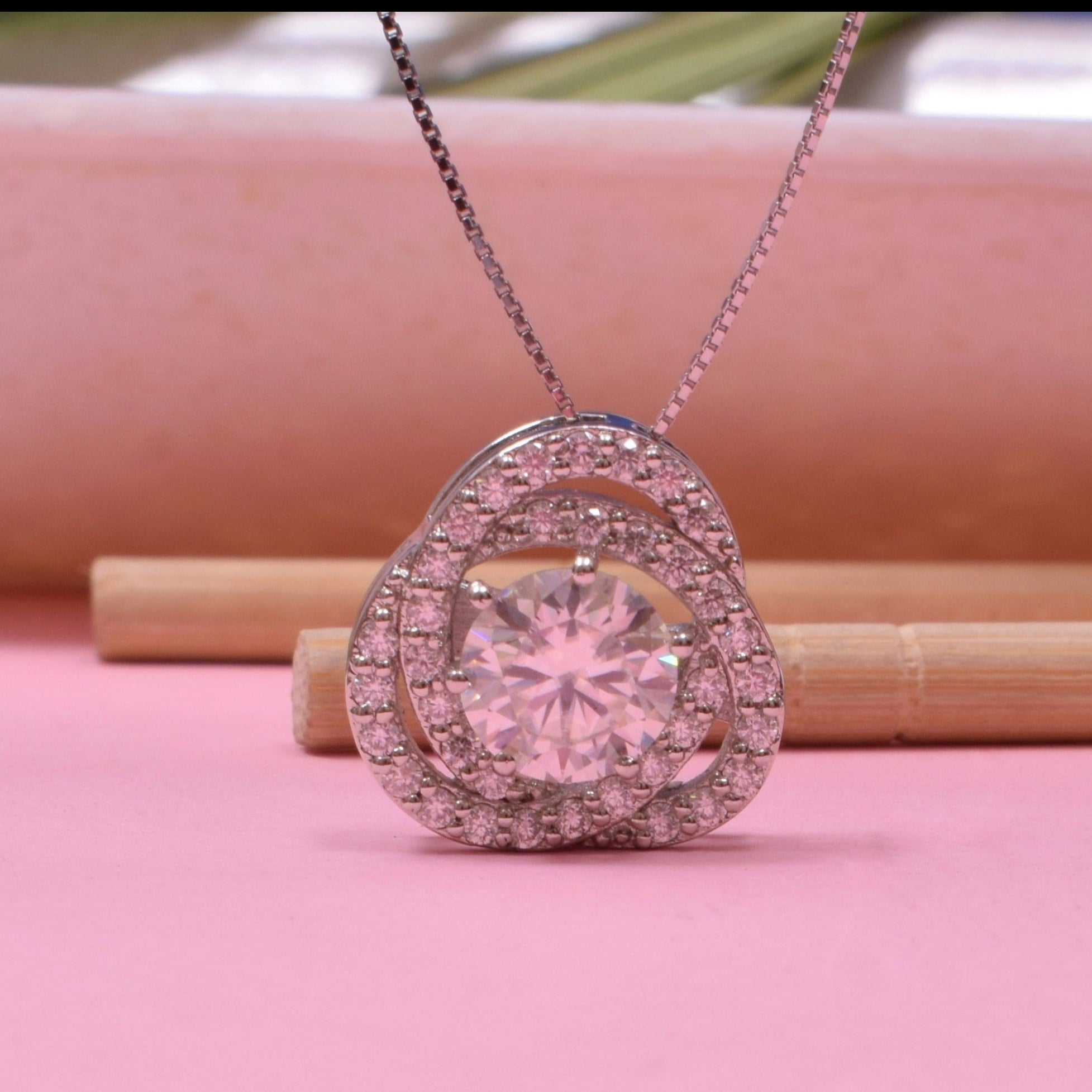 Meadow Magic Sterling Silver Moissanite Pendant Set