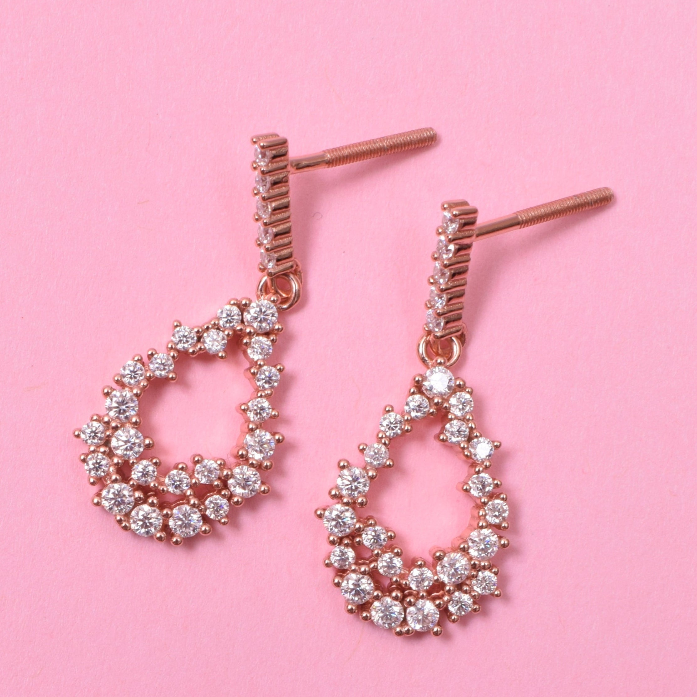 Precious Pear Sterling Silver Moissanite Pendant set