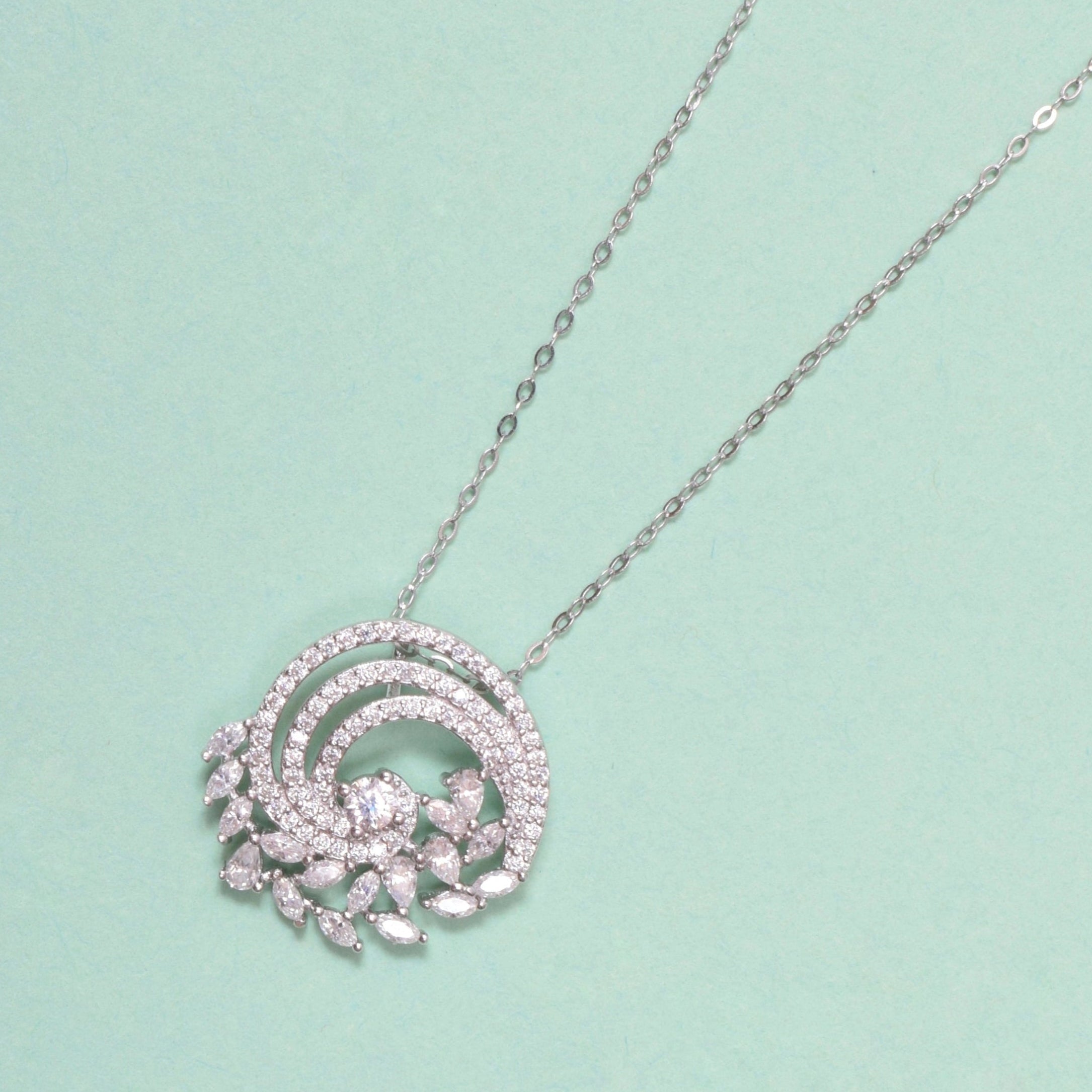 Mistletoe Silver Pendant in Moissanite Diamond