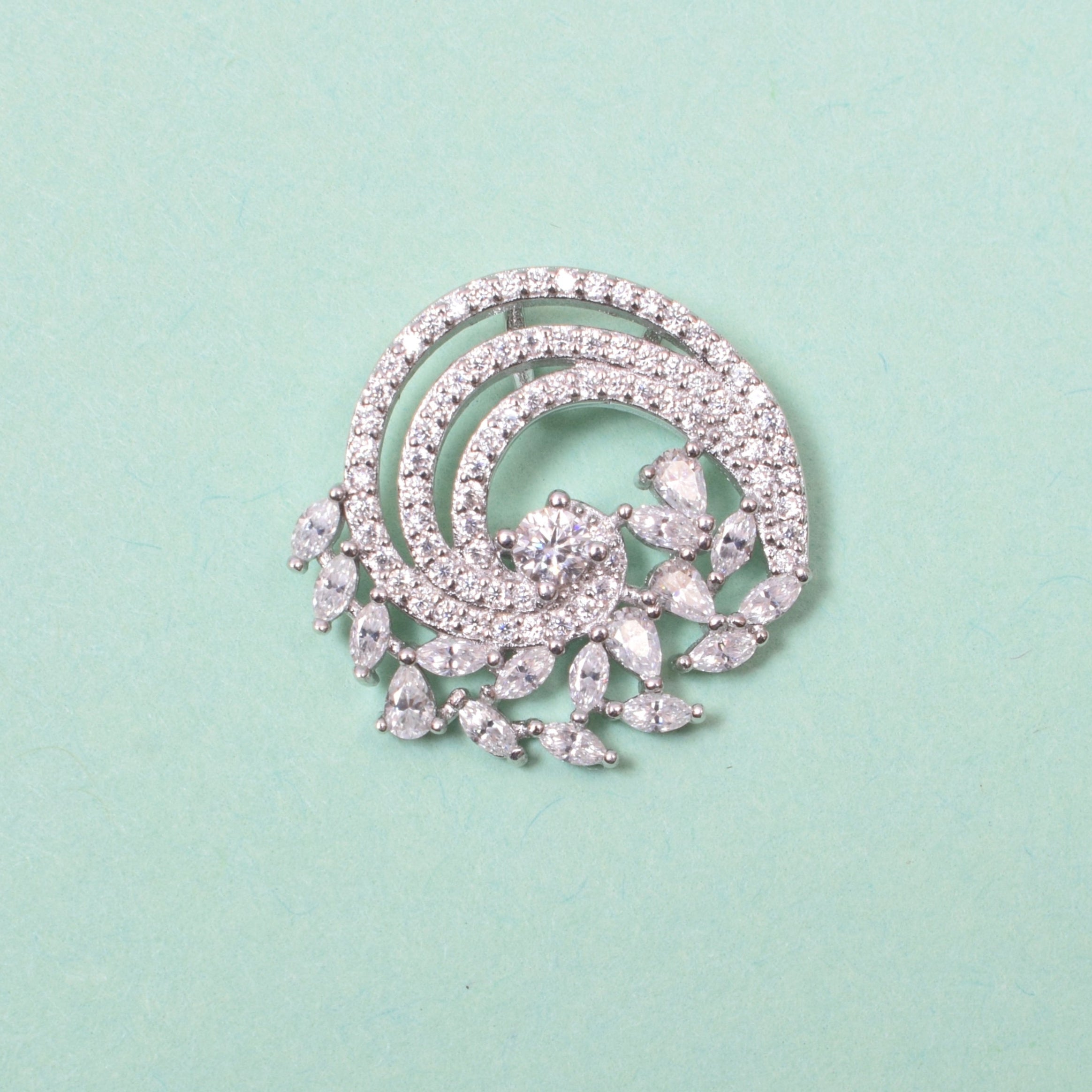 Mistletoe Silver Pendant in Moissanite Diamond