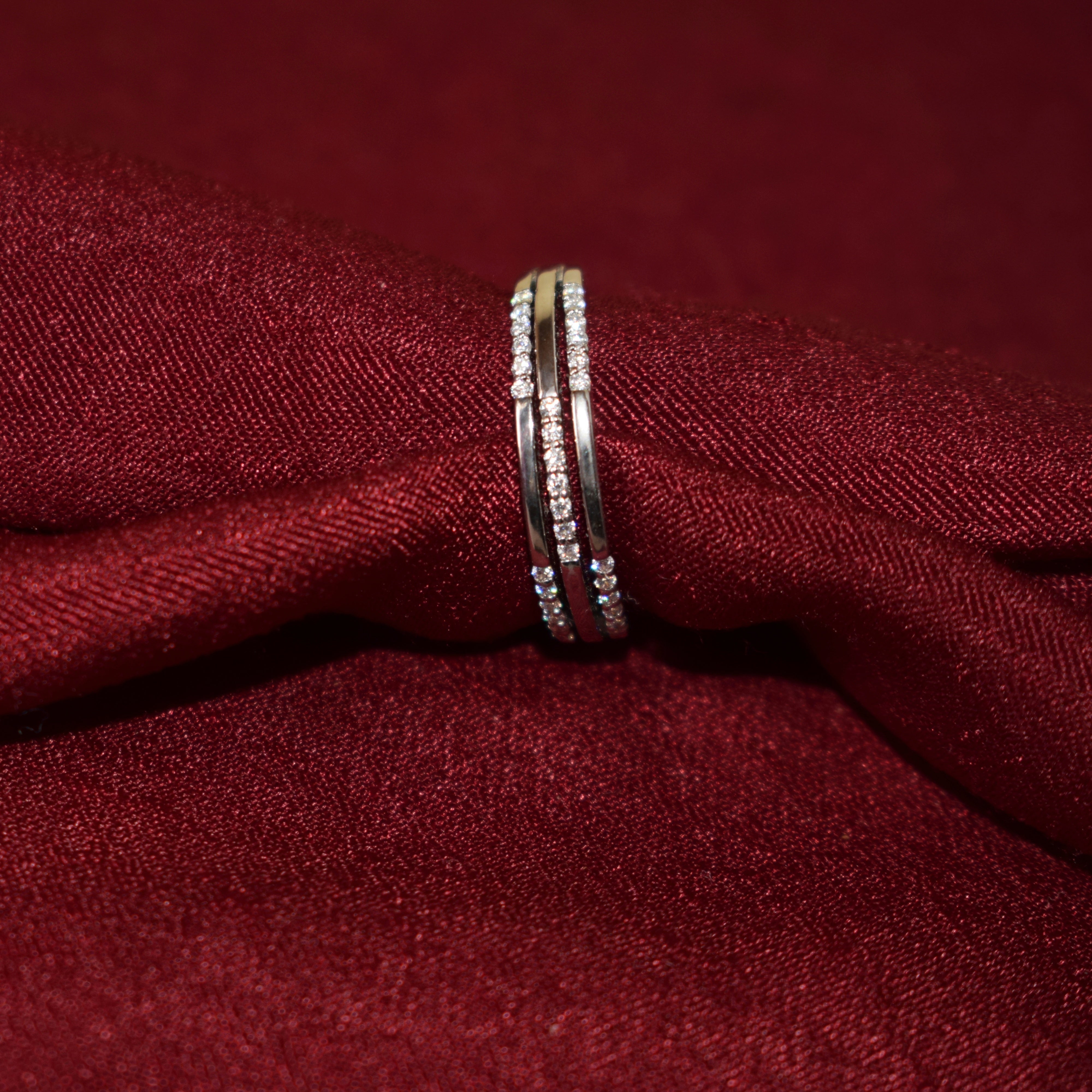 3 stack Moissanite Ring