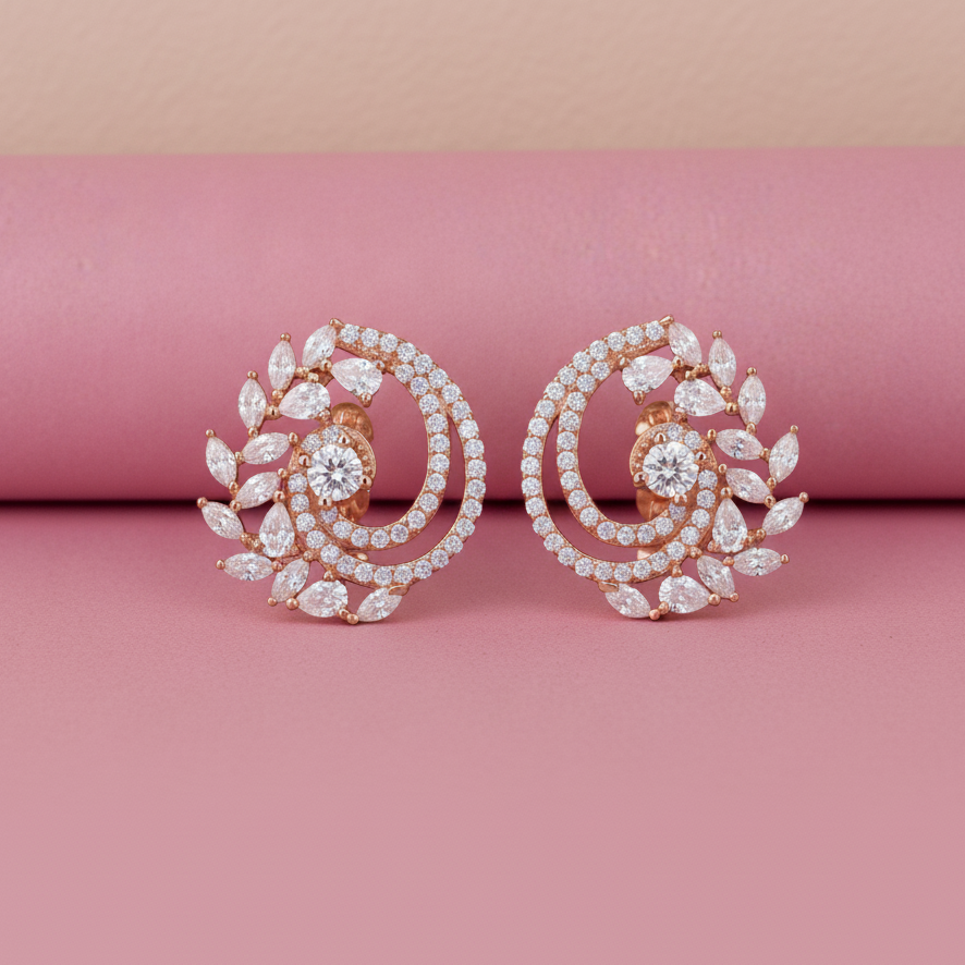 Cushion Dame Moissanite Diamond Sterling SIlver Earrings