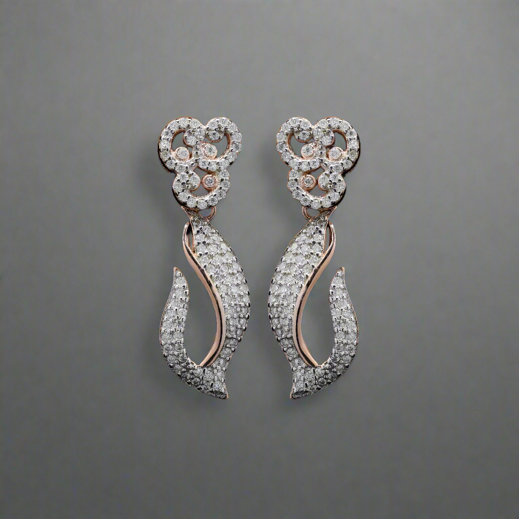 Moissanite Drop Earrings in Sterling Silver