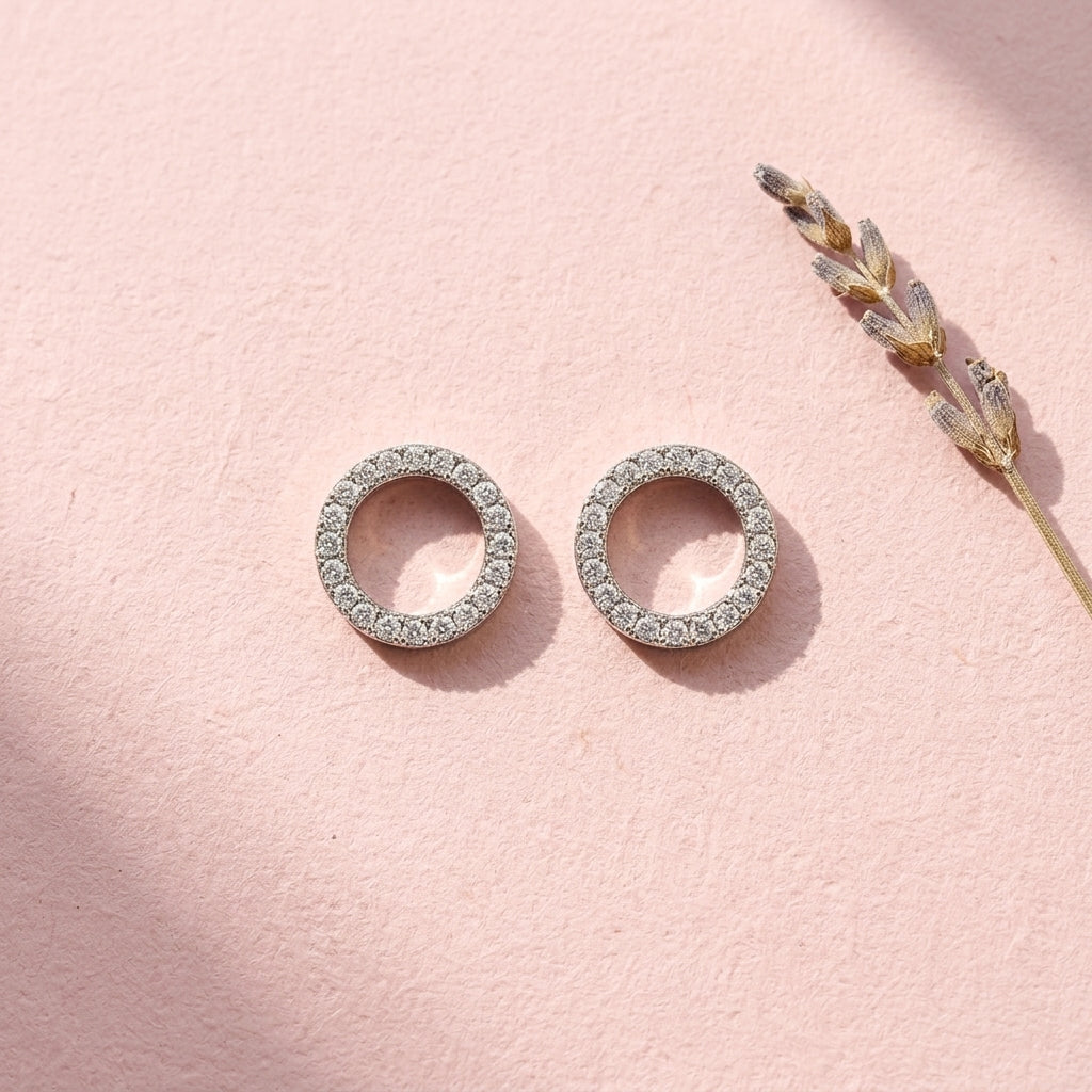 Celeste 3-in-1 Convertible Earrings in Sterling Silver with Moissanite
