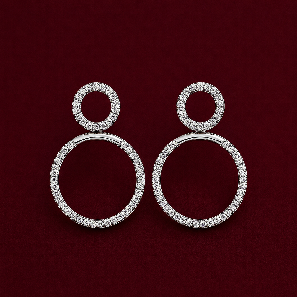 Celeste 3-in-1 Convertible Earrings in Sterling Silver with Moissanite