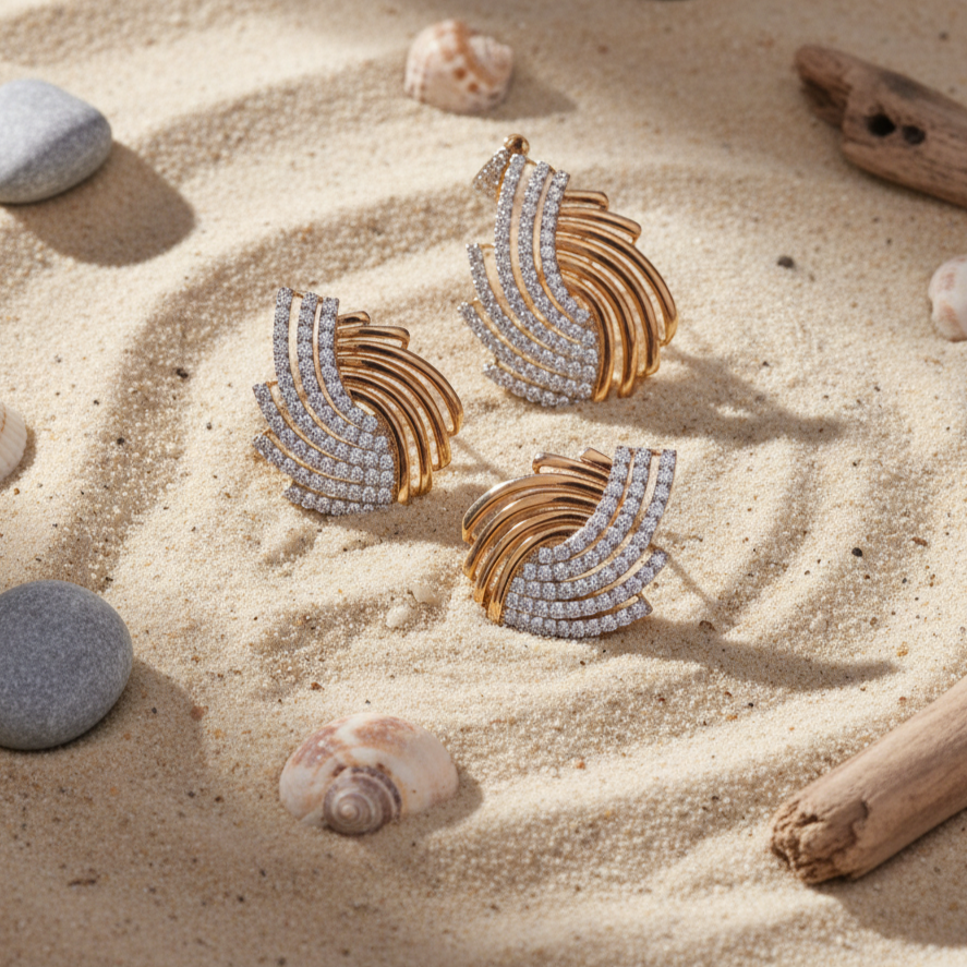 Earth Essence Sterling Silver Moissanite Pendant Set