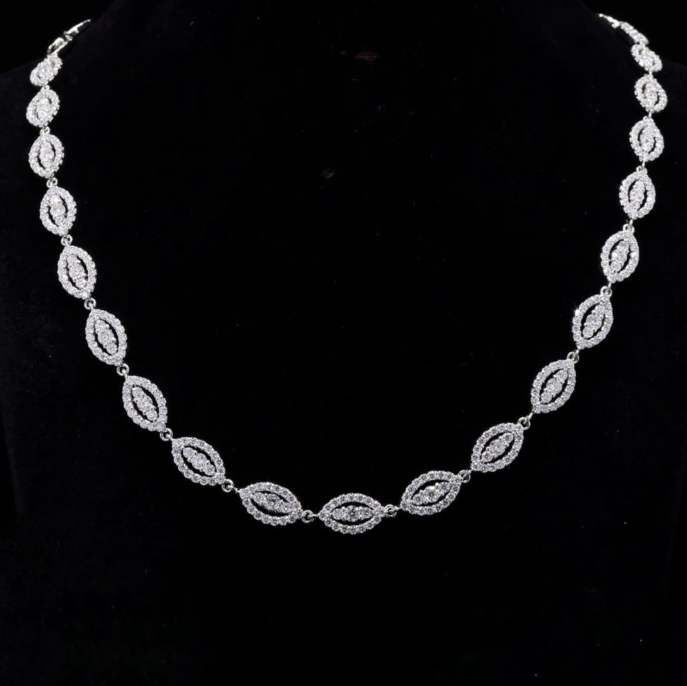 Stackable Moissanite Necklace in 925 Silver with Moissanite Diamond