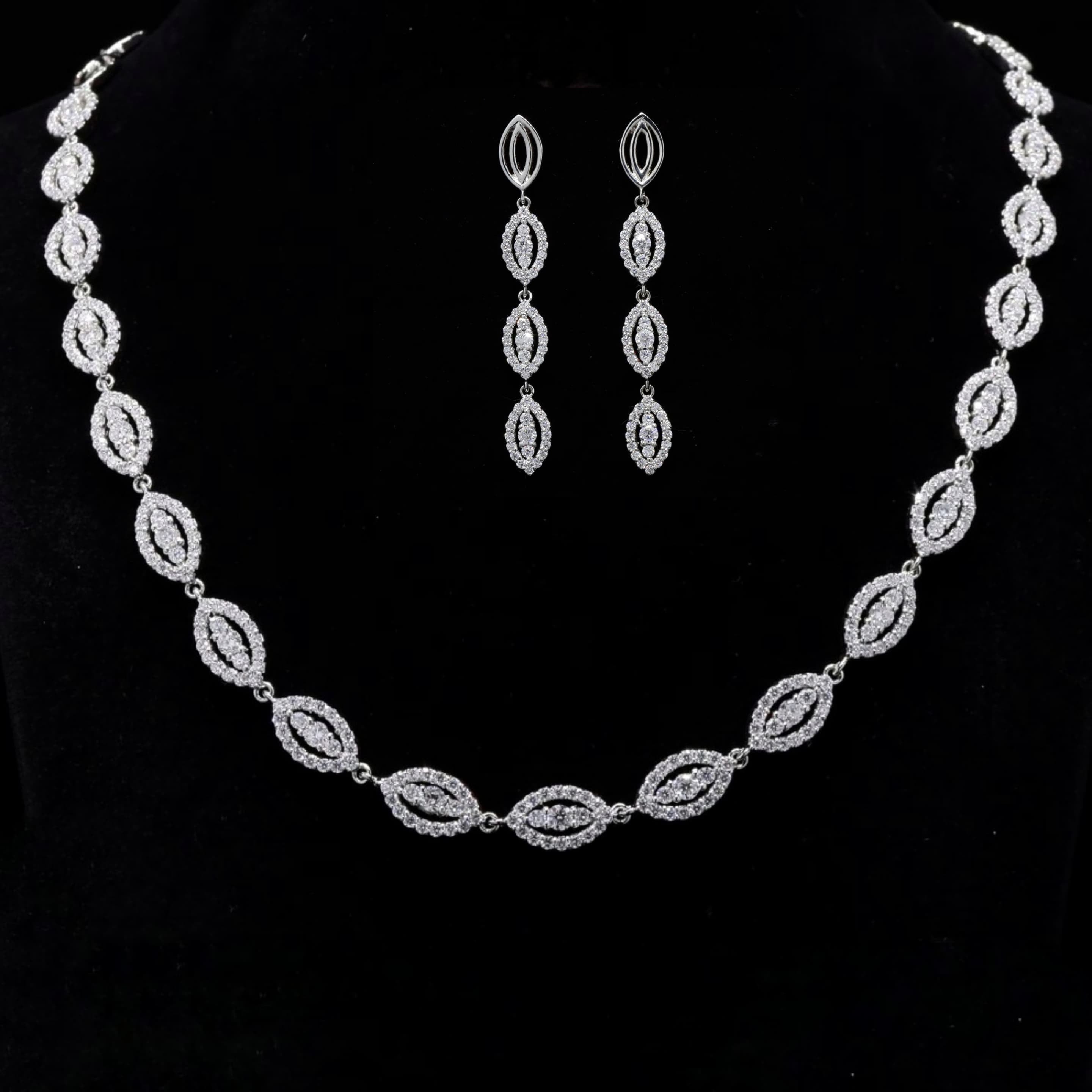Stackable Moissanite Necklace in 925 Silver with Moissanite Diamond