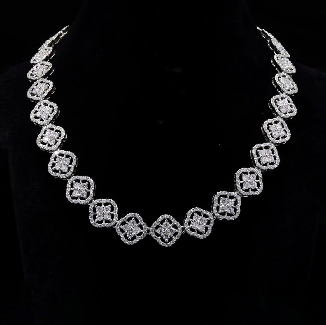 925 Silver Moissanite Round Pendant Necklace