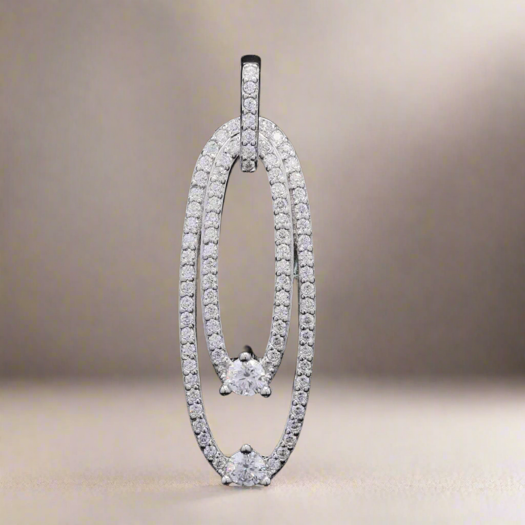 Infinity Glow Silver Moissanite Pendant in Silver