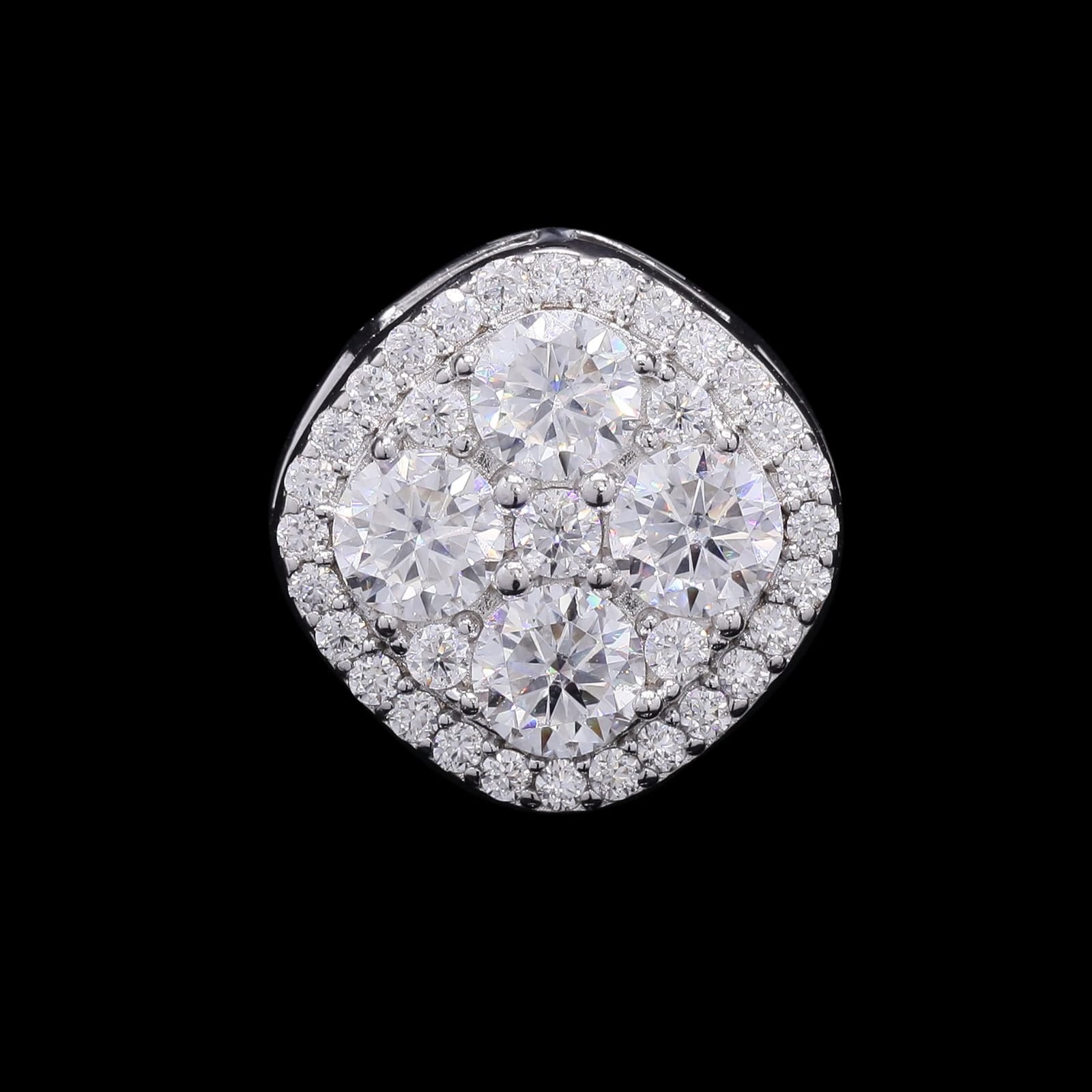Minimalist Everyday wear Moissanite Pendant in Silver