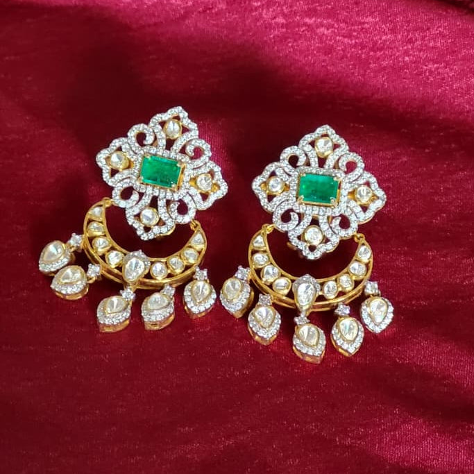 Traditional Polki Necklace Set in 925 silver