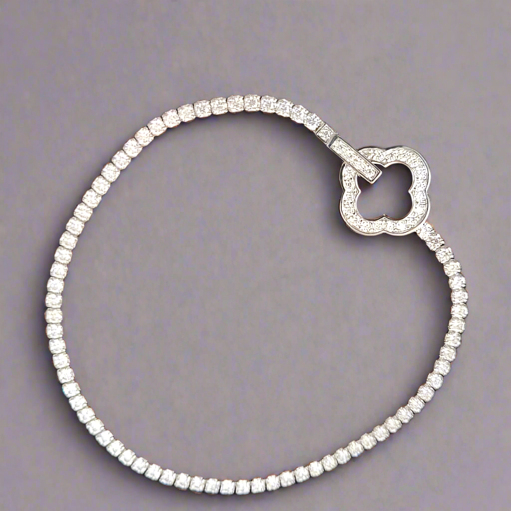 Minimal Moissanite Tennis Bracelet perfect for Office wear