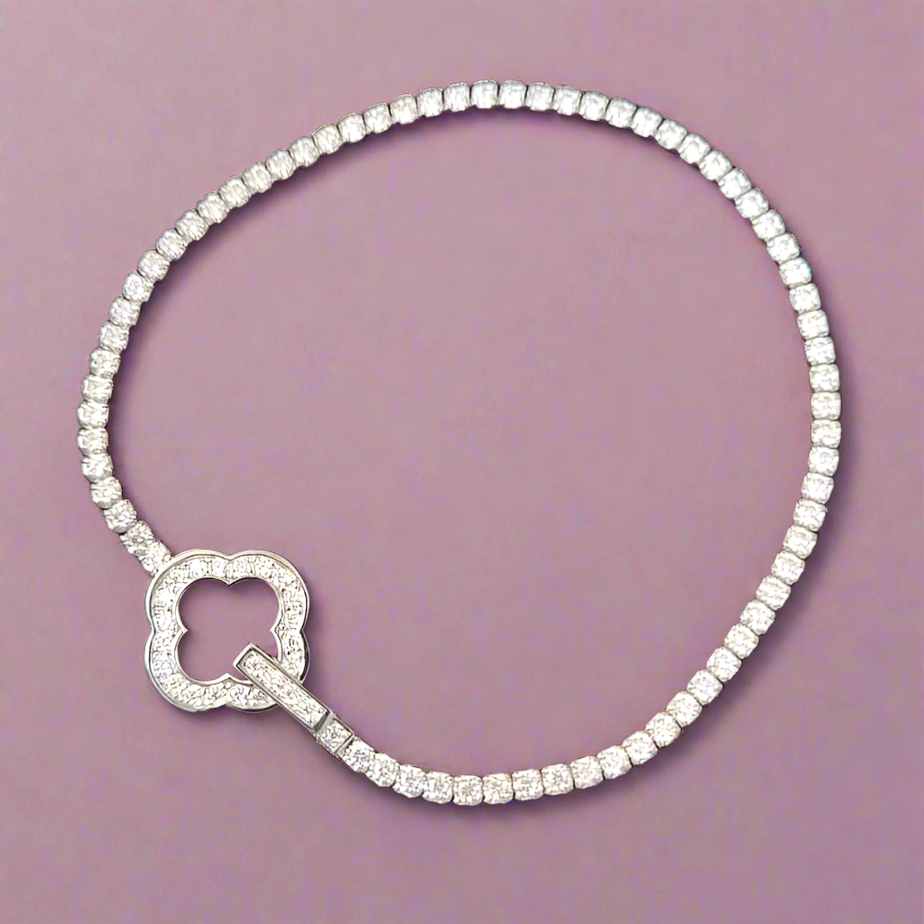 Minimal Moissanite Tennis Bracelet perfect for Office wear