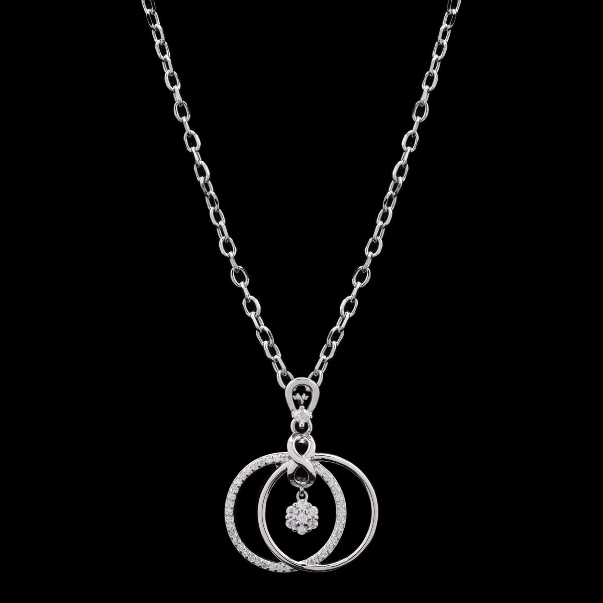 Noor drop Pendant in Moisssanite with Silver