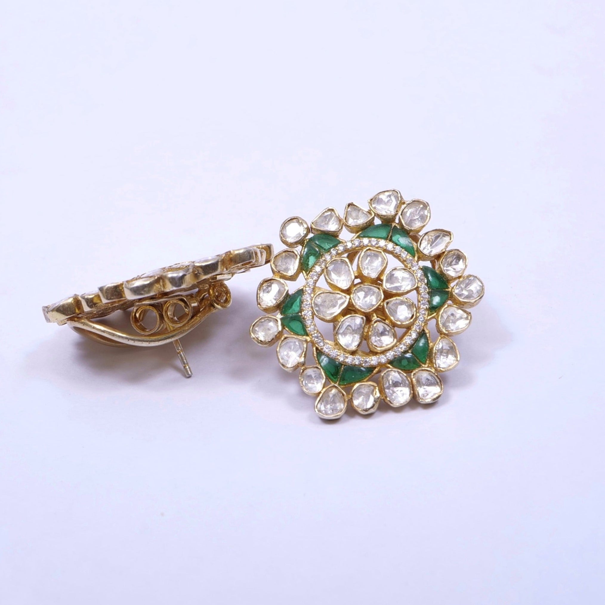 Emerald green studs Earrings