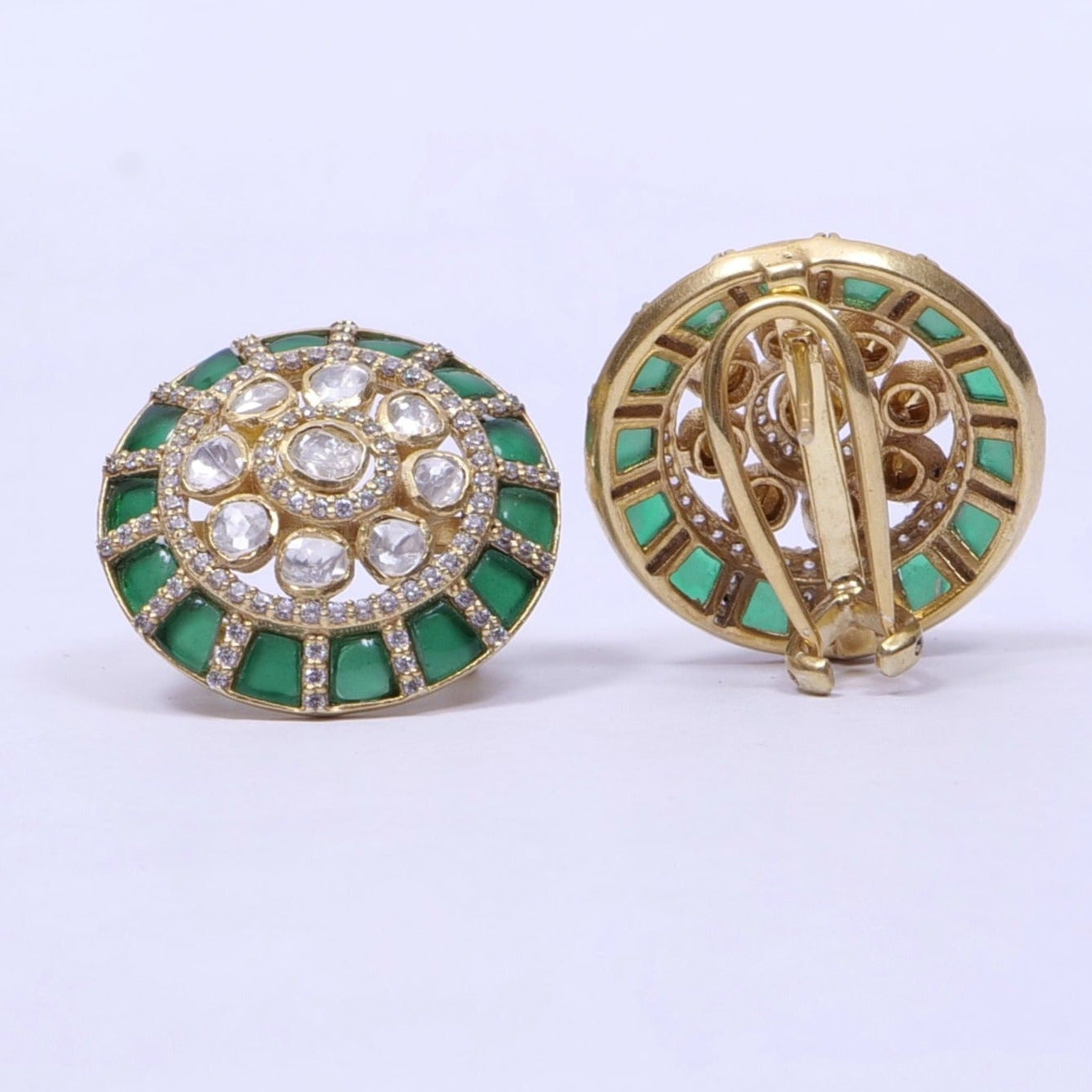 Beautiful Polki Studs Earring Kundan