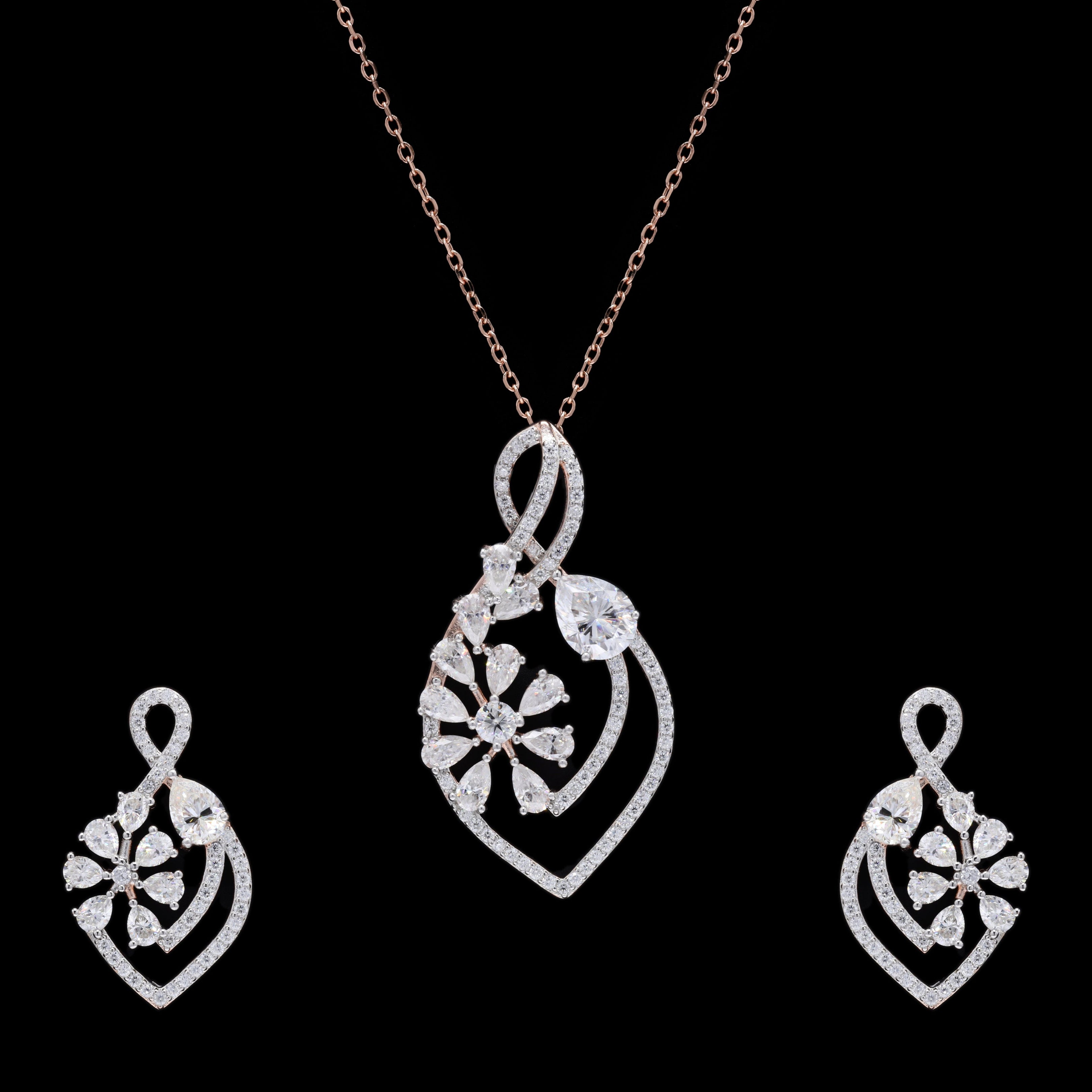 Elegant Moissanite Halo Pendant Set in 925 Silver for Brides